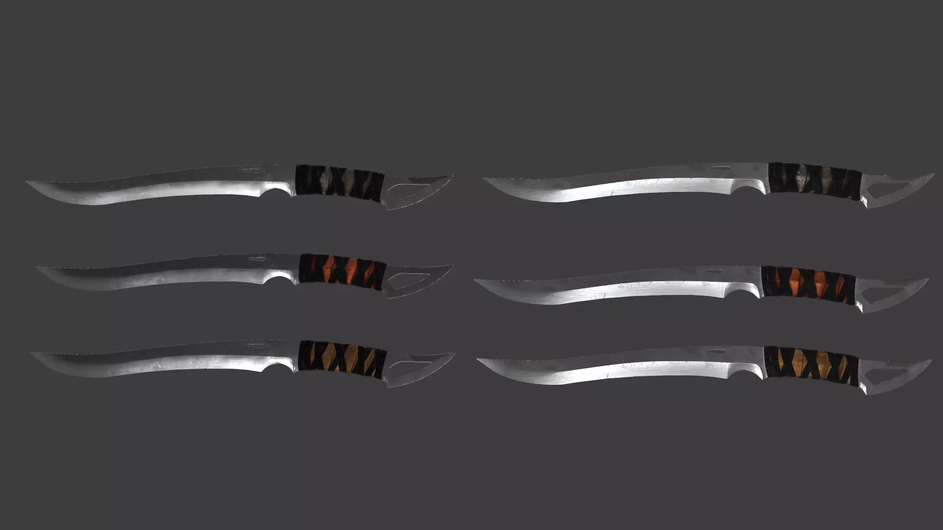 Combat Cleaver Low-poly 3D model_0