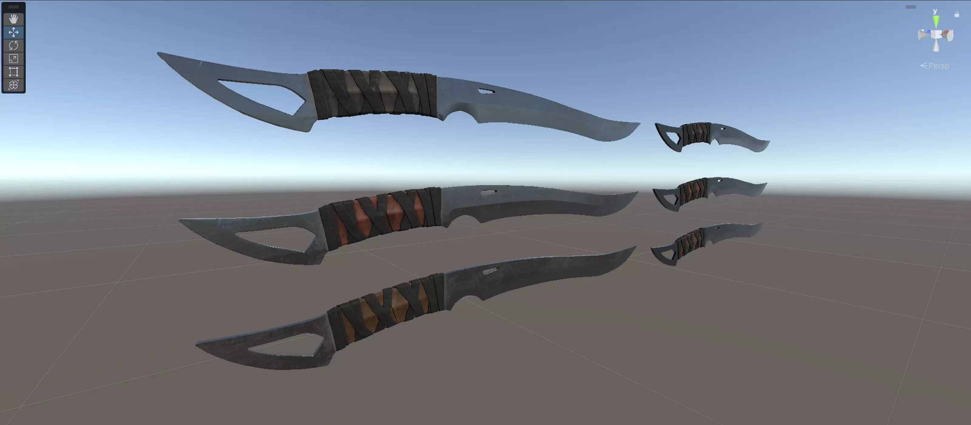 Combat Cleaver Low-poly 3D model_26