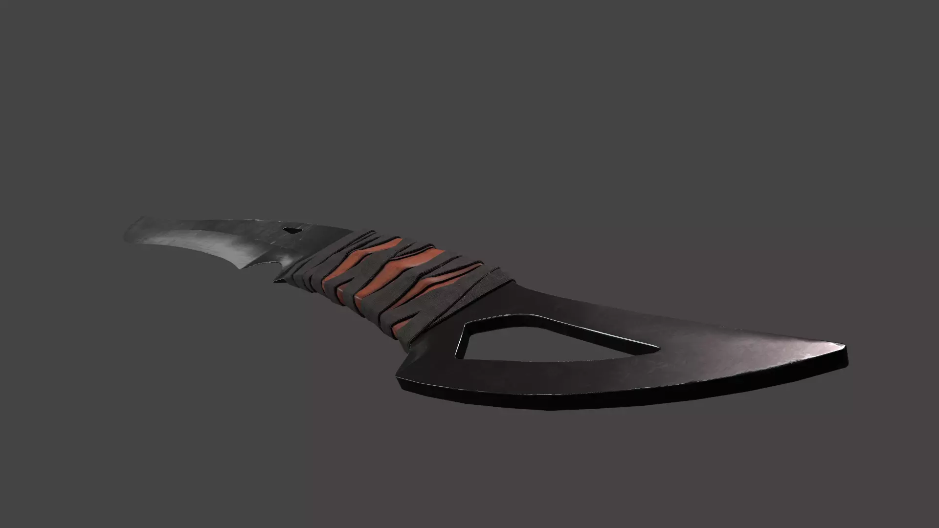 Combat Cleaver Low-poly 3D model_16
