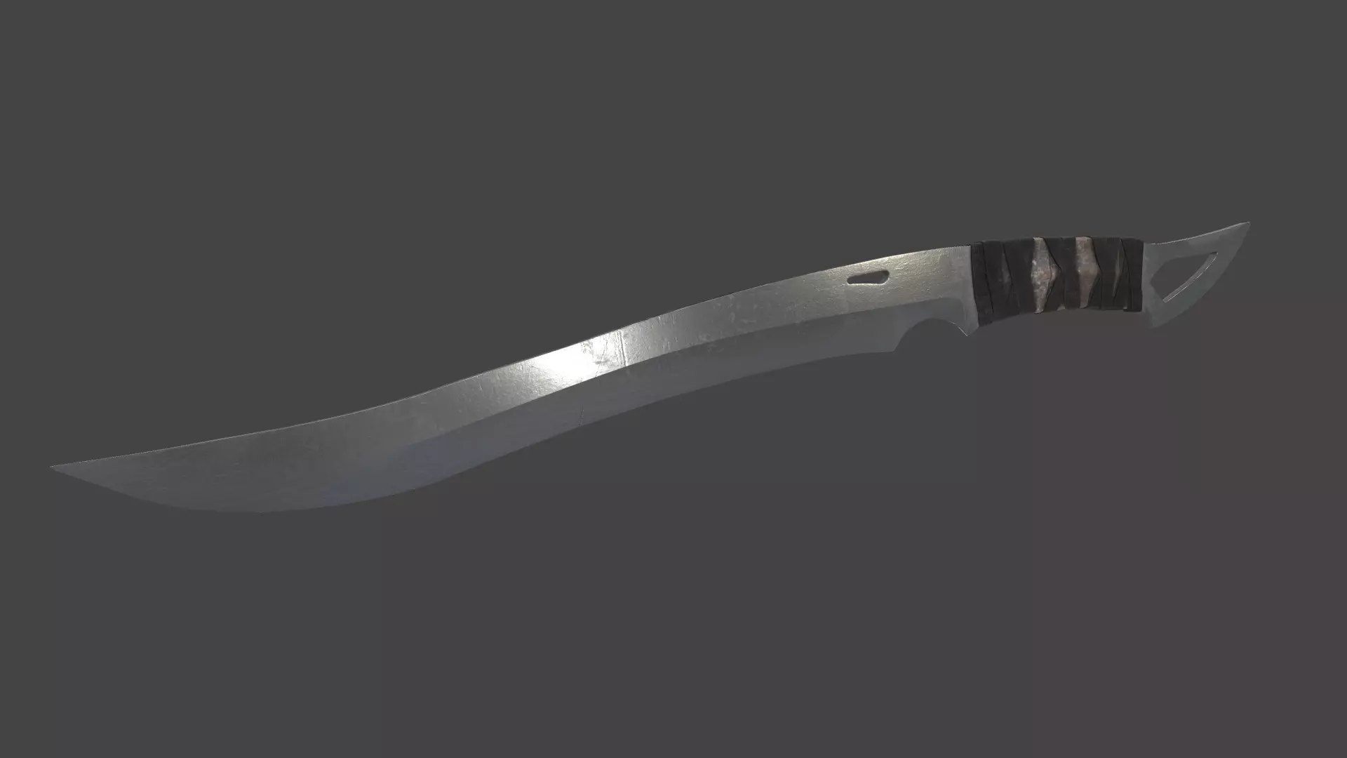 Combat Cleaver Low-poly 3D model_6