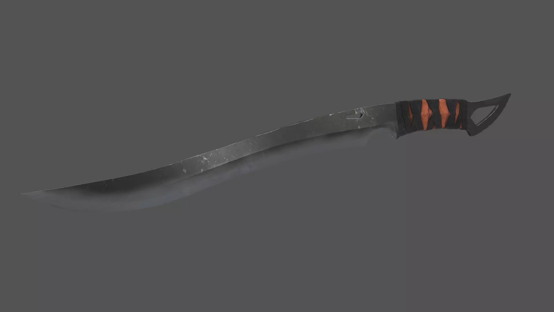 Combat Cleaver Low-poly 3D model_8