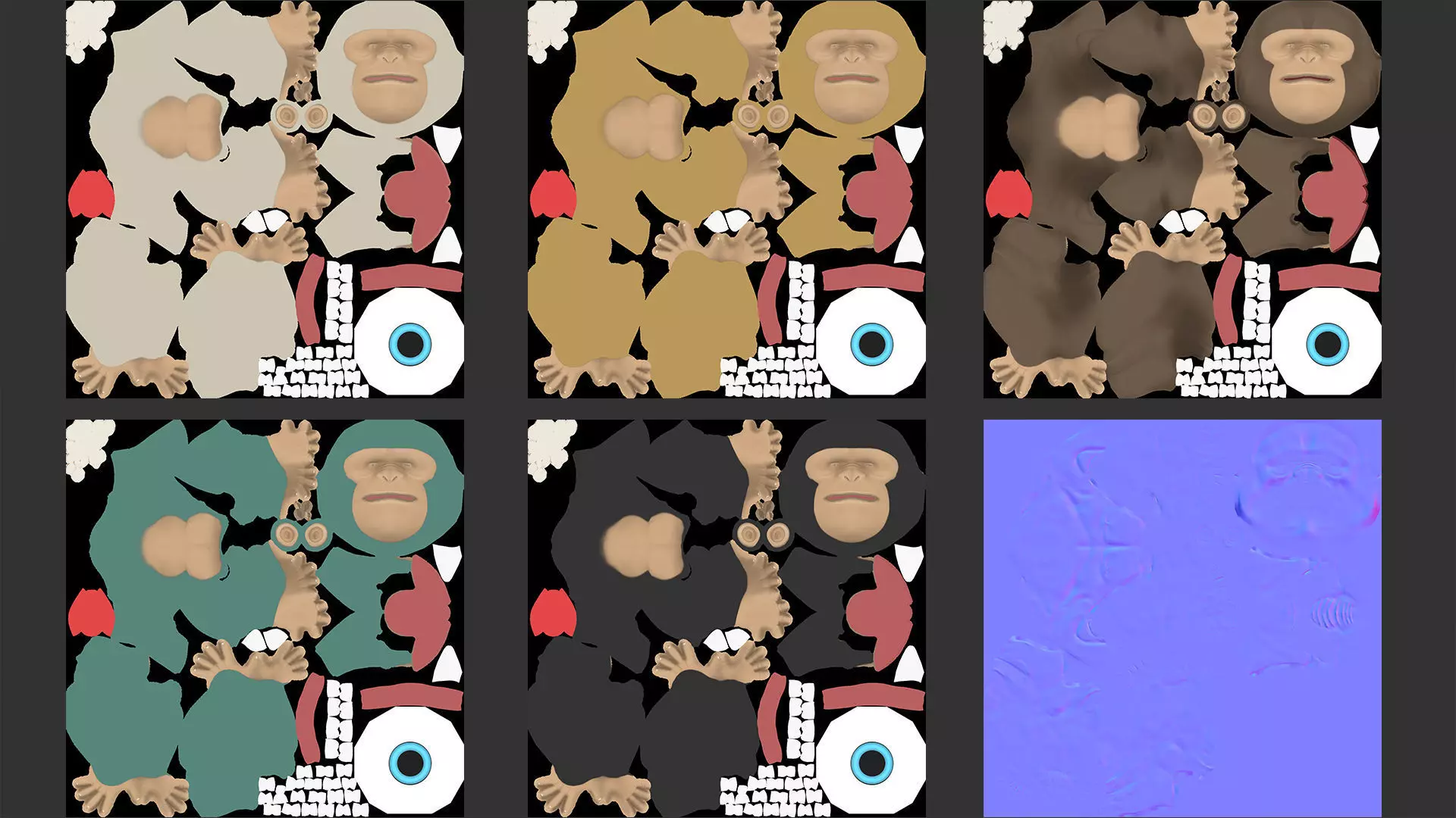 Gorilla Stylize II Cartoon Low-poly 3D model_10