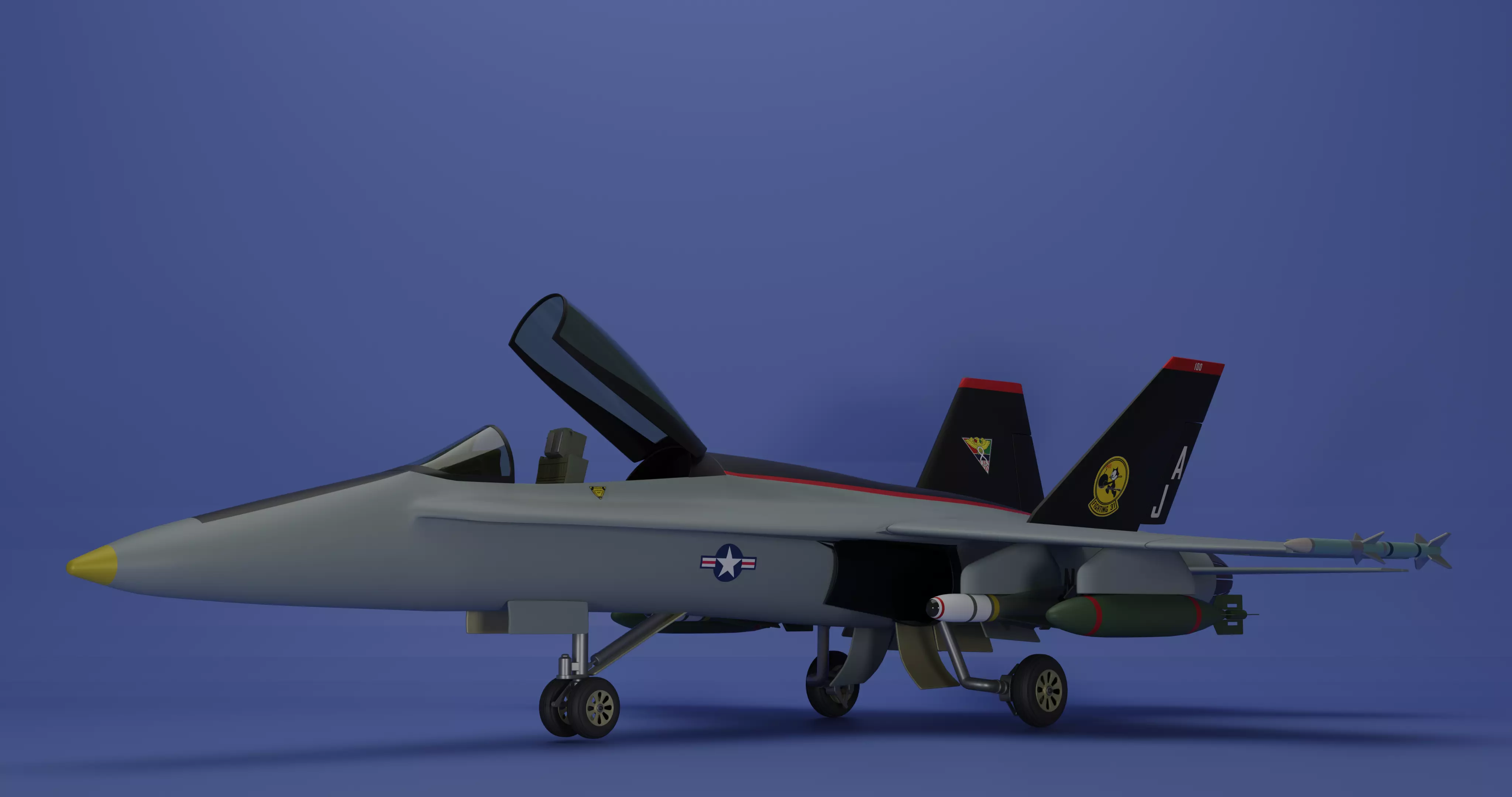 McDonnell Douglas FA-18 Hornet 3D model_0