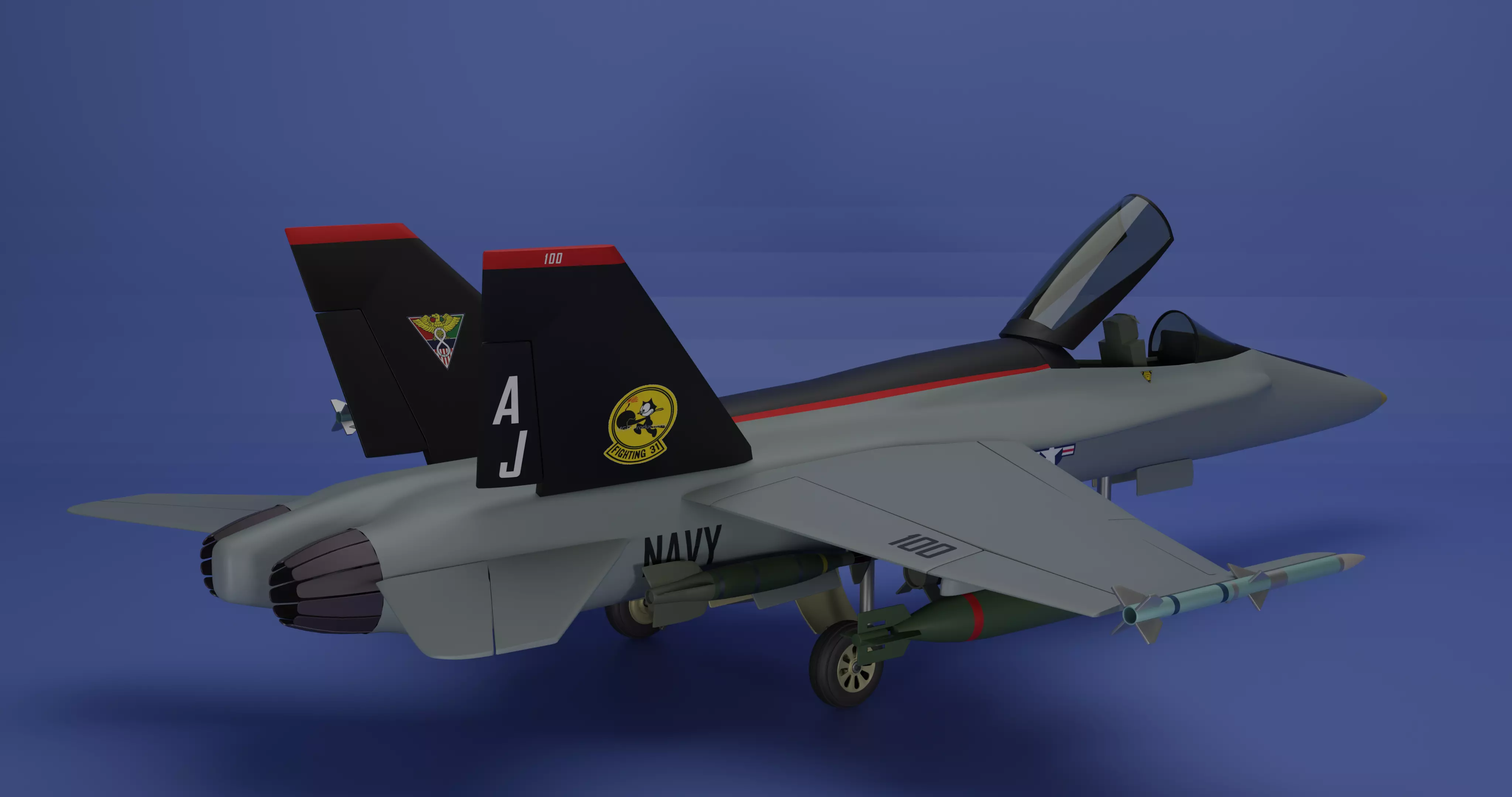 McDonnell Douglas FA-18 Hornet 3D model_3