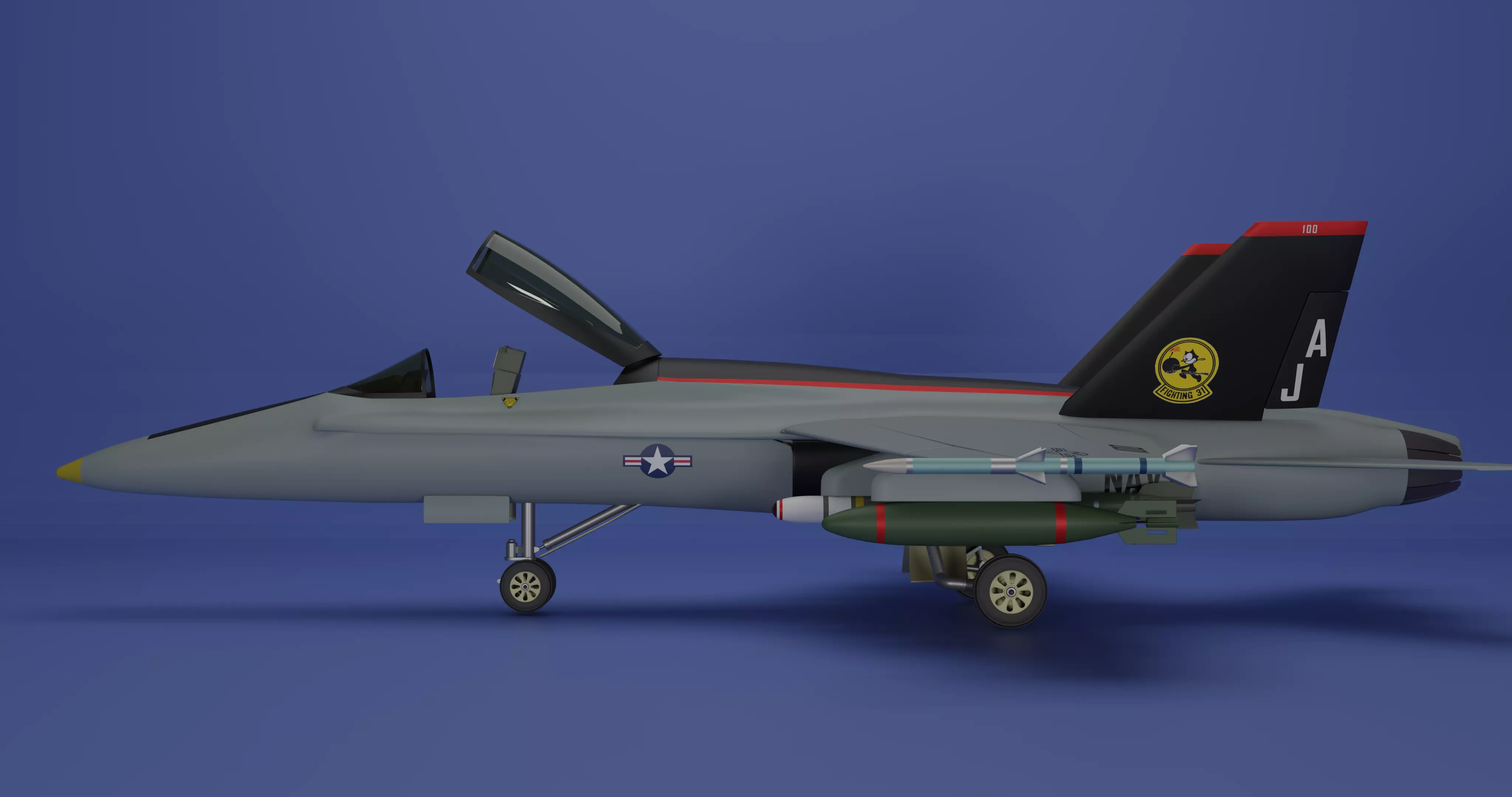 McDonnell Douglas FA-18 Hornet 3D model_4