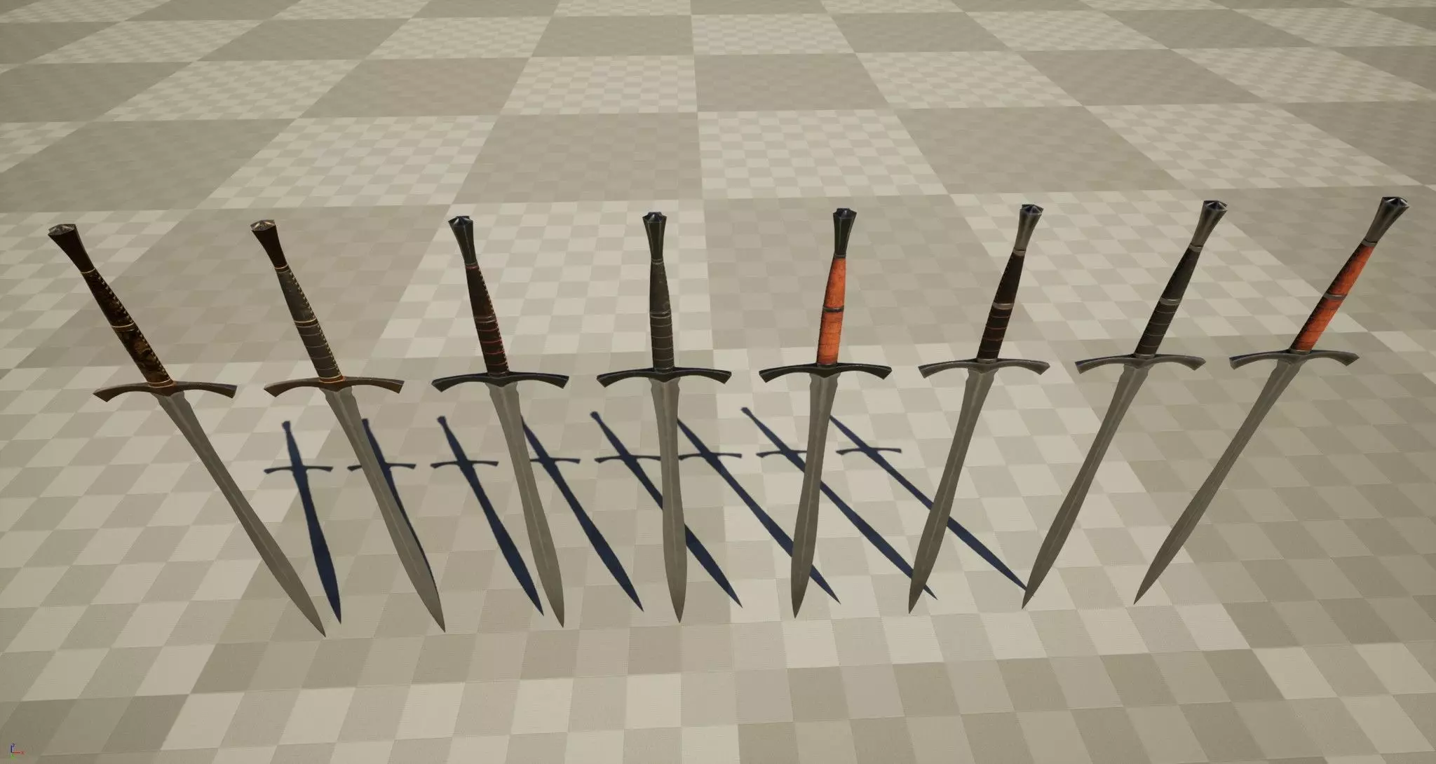 Dragon Swords Low-poly 3D model_4