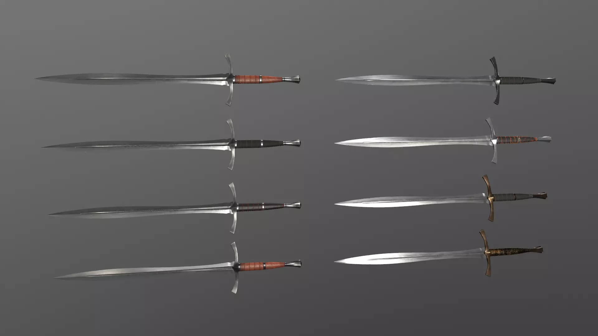Dragon Swords Low-poly 3D model_0