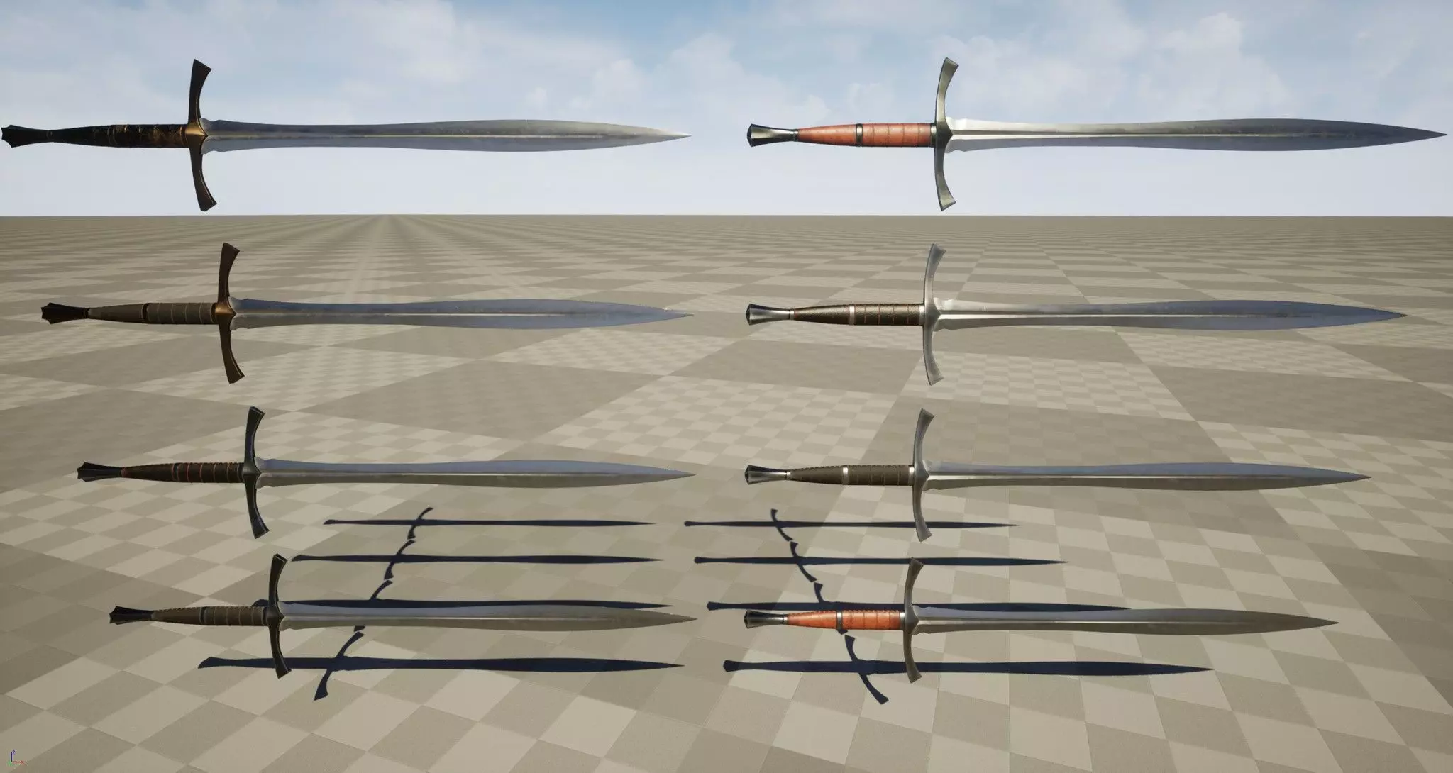 Dragon Swords Low-poly 3D model_2