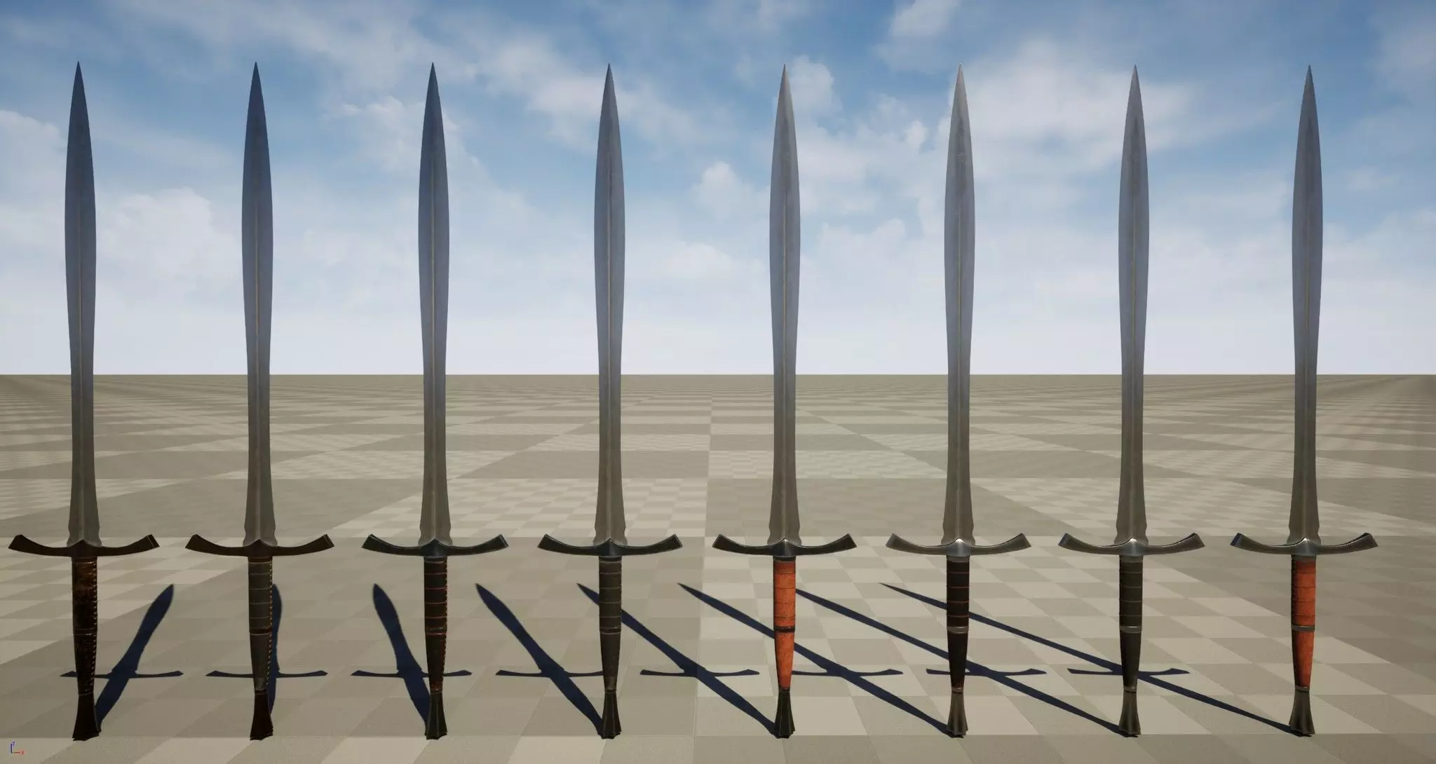 Dragon Swords Low-poly 3D model_1