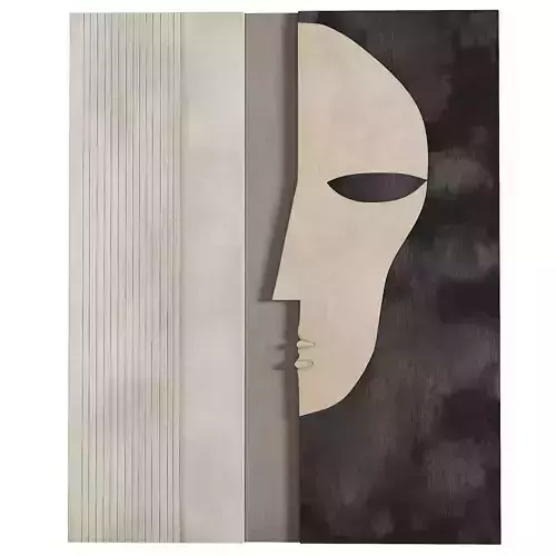 Wall Art Abstract Half Face