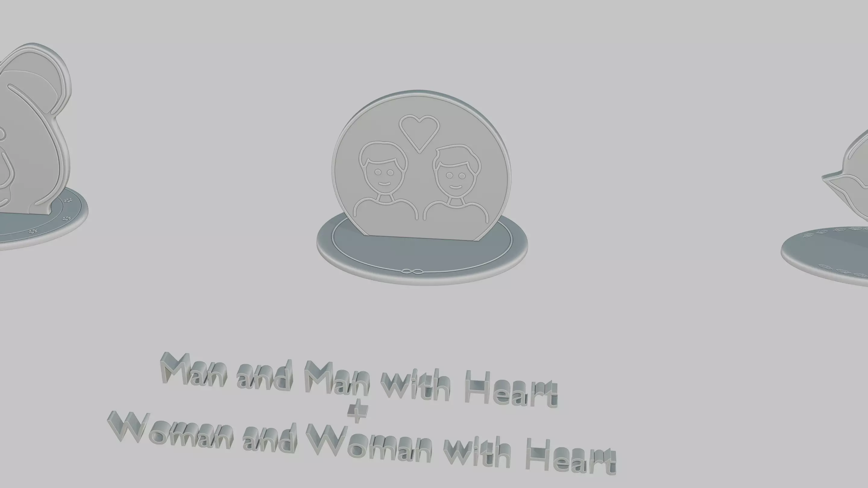 Wedding Vibes Pack Emoji Statues 3D print model_8