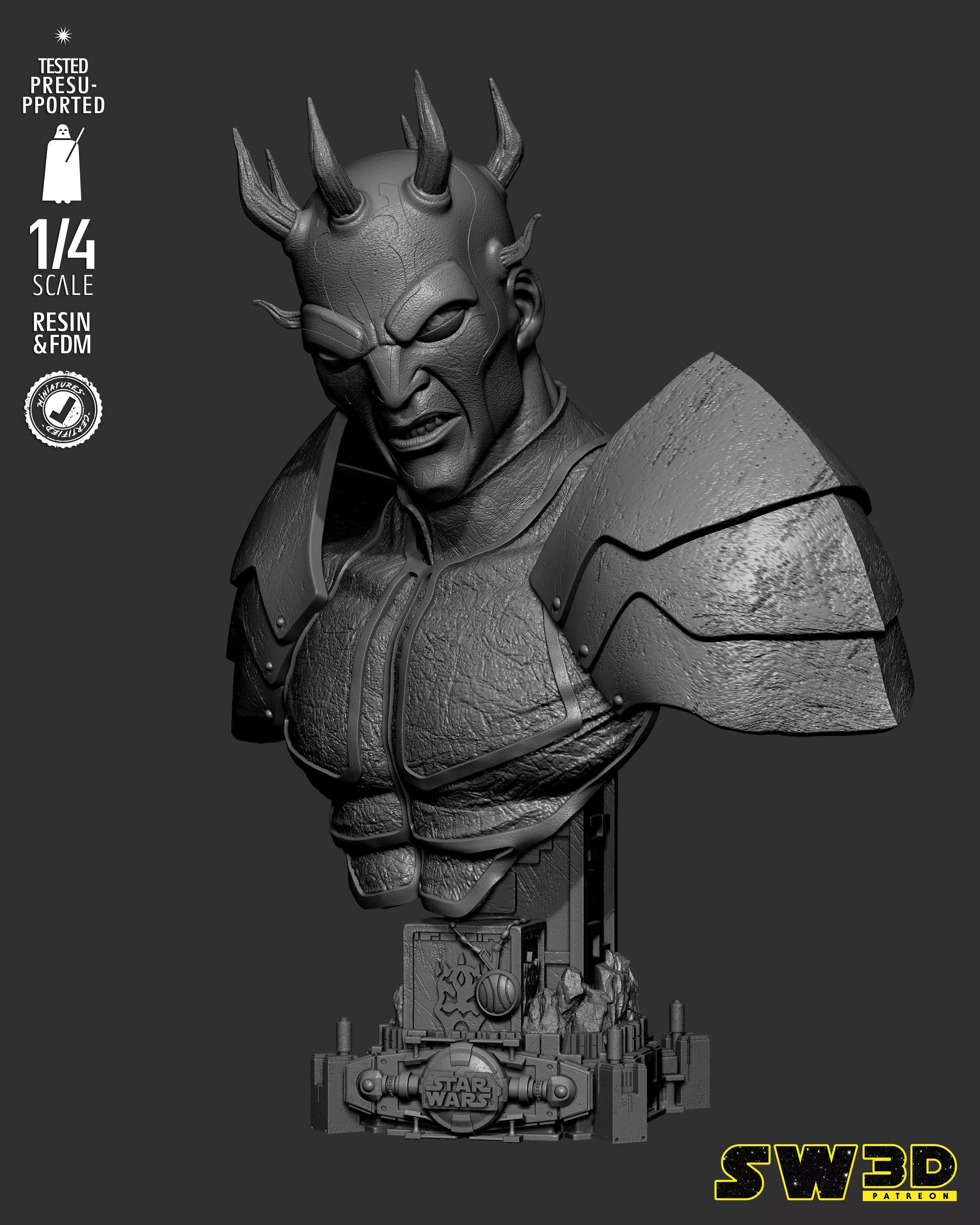 STAR WARS Savage Portrait Bust 3D print model_19