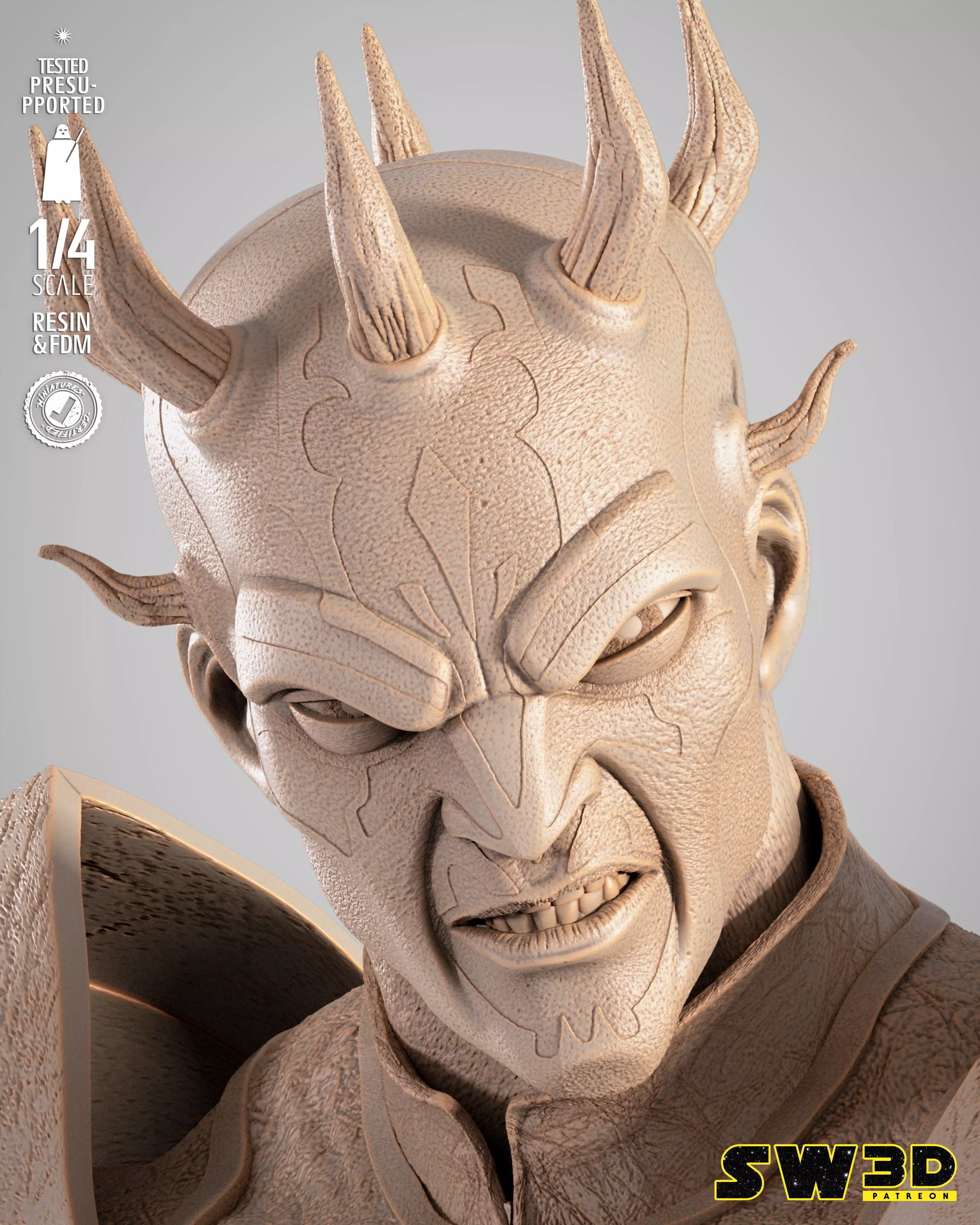 STAR WARS Savage Portrait Bust 3D print model_16