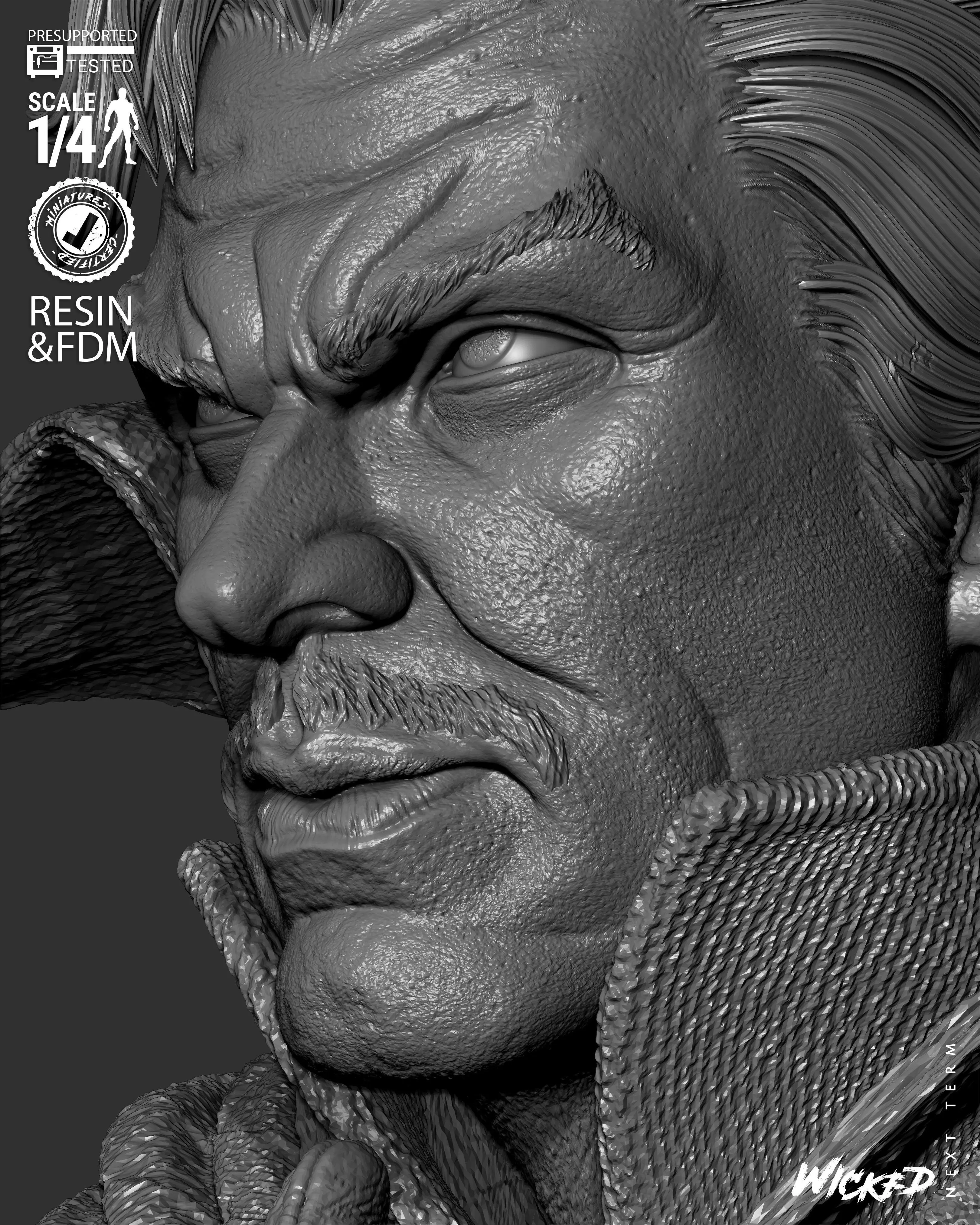 Wicked Marvel Dr Strange Portrait Bust 3D print model_25
