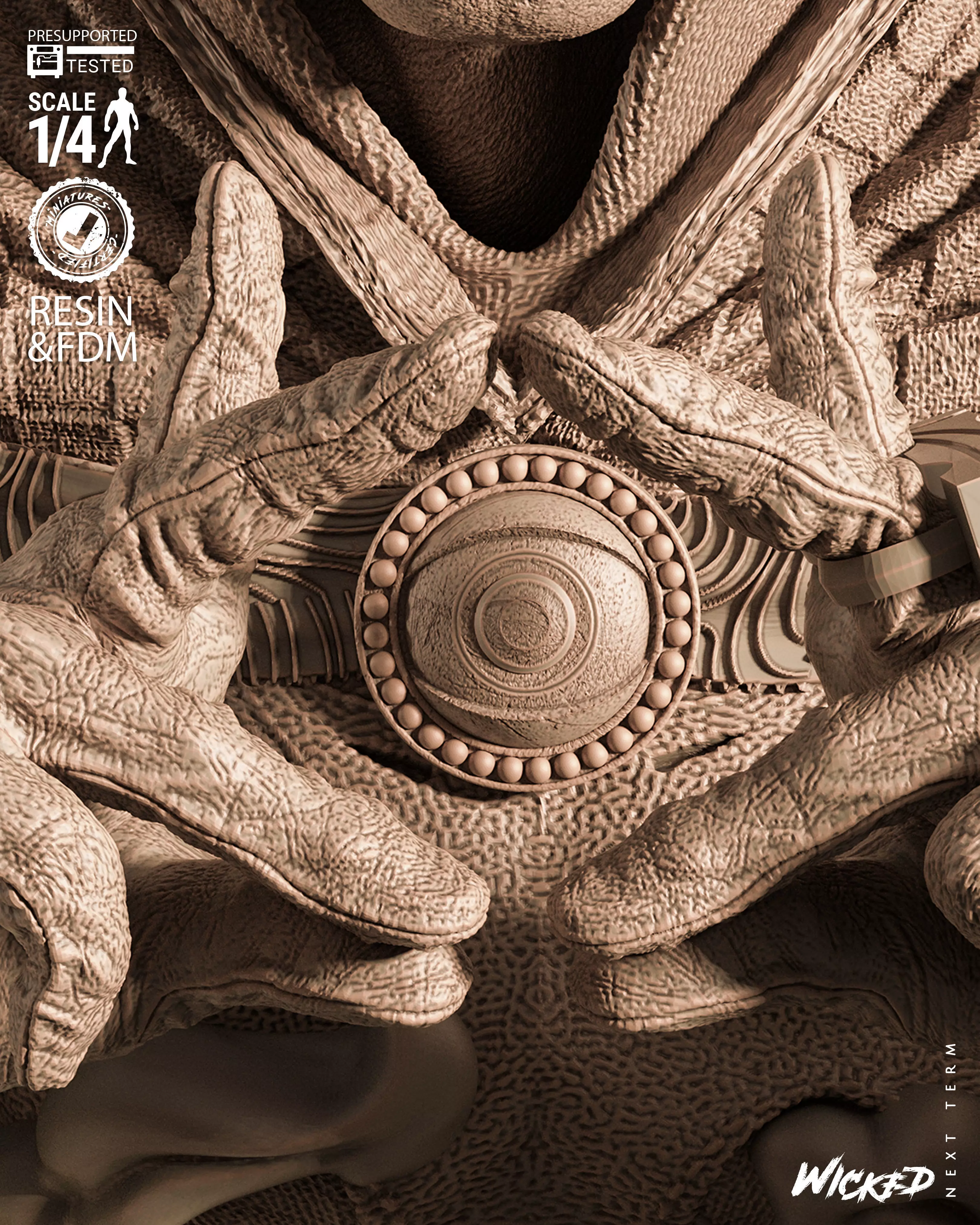 Wicked Marvel Dr Strange Portrait Bust 3D print model_9