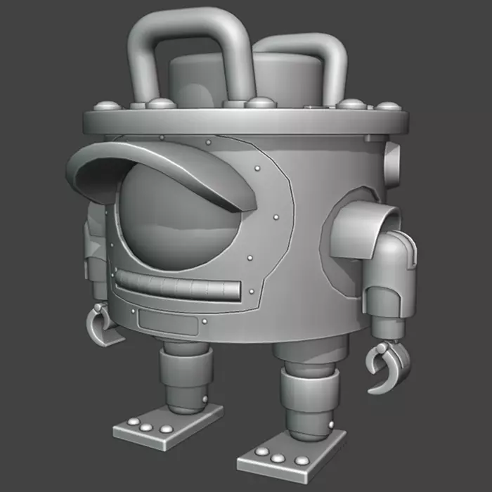 Mech Robot Character SIX 3D model_0