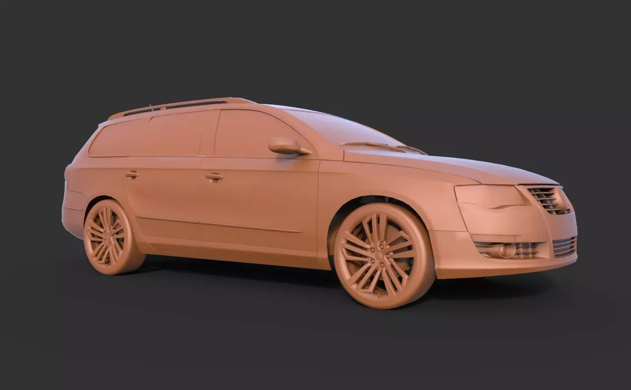 Volkswagen Passat B6 3D print model_2