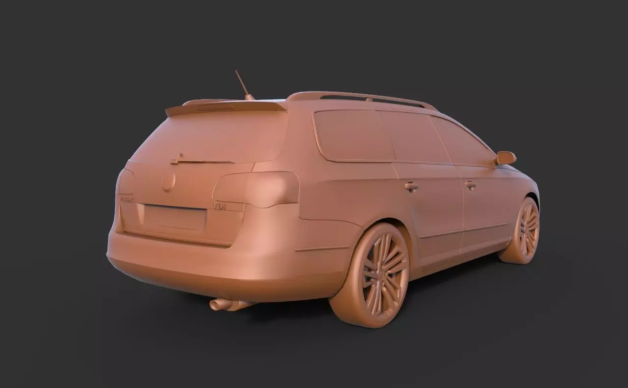 Volkswagen Passat B6 3D print model_4