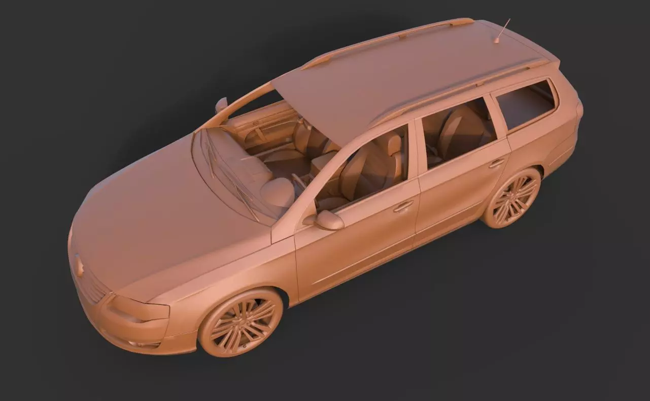 Volkswagen Passat B6 3D print model_5