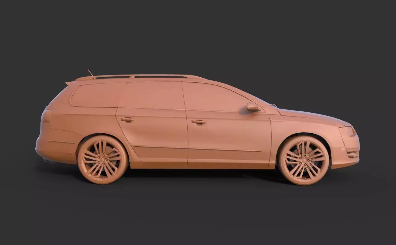 Volkswagen Passat B6 3D print model_3