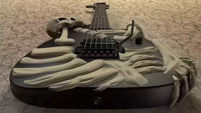 George Lynch ESP Skull n bones 3D model