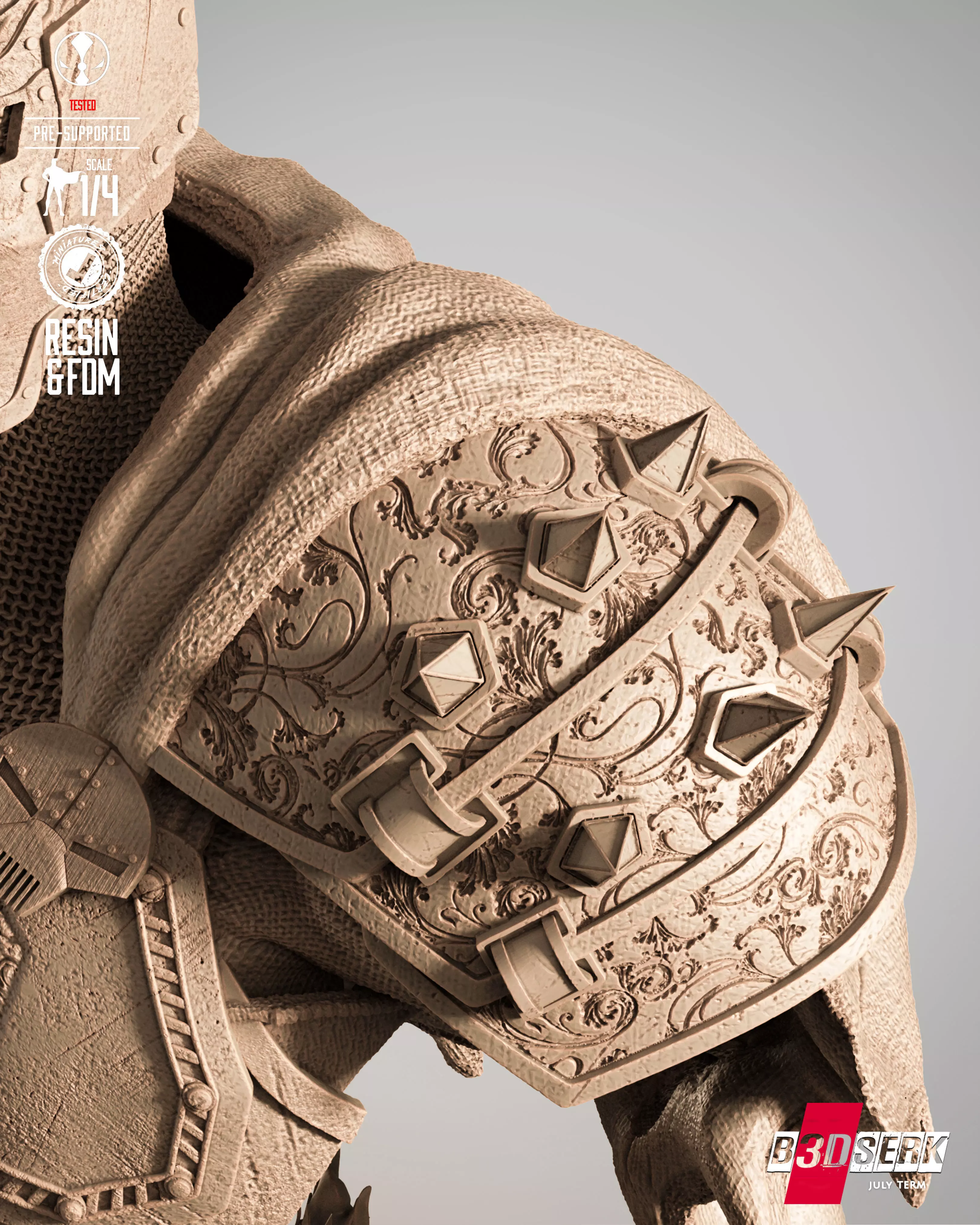 B3DSERK Medieval Spawn Portrait Bust 3D print model_31