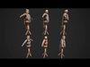 Medieval Wooden Military Prison Dummy Training Camp Environment Low-poly 3D model_1