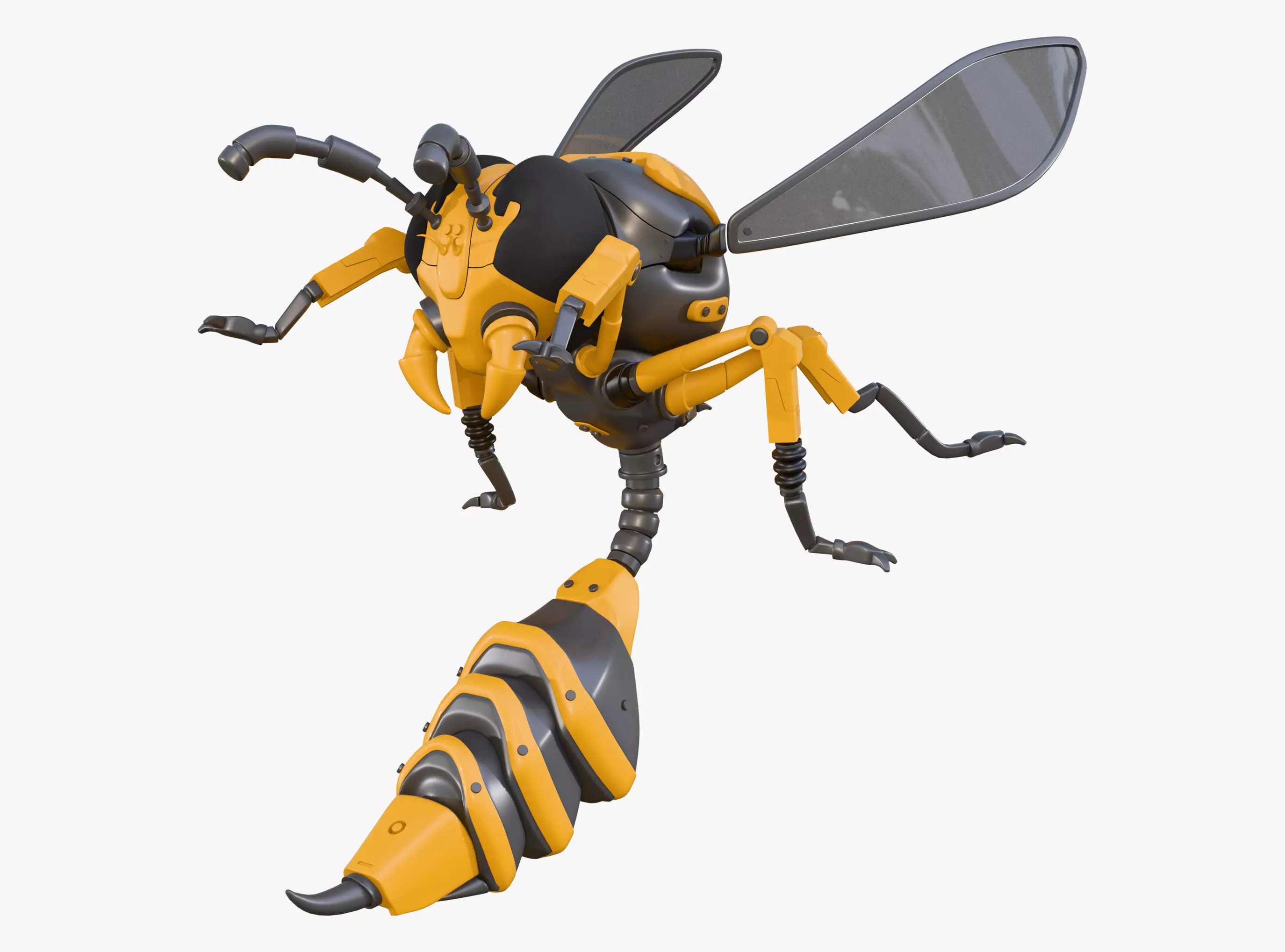 Wasp Robot SciFi Drone M1 3D model_0