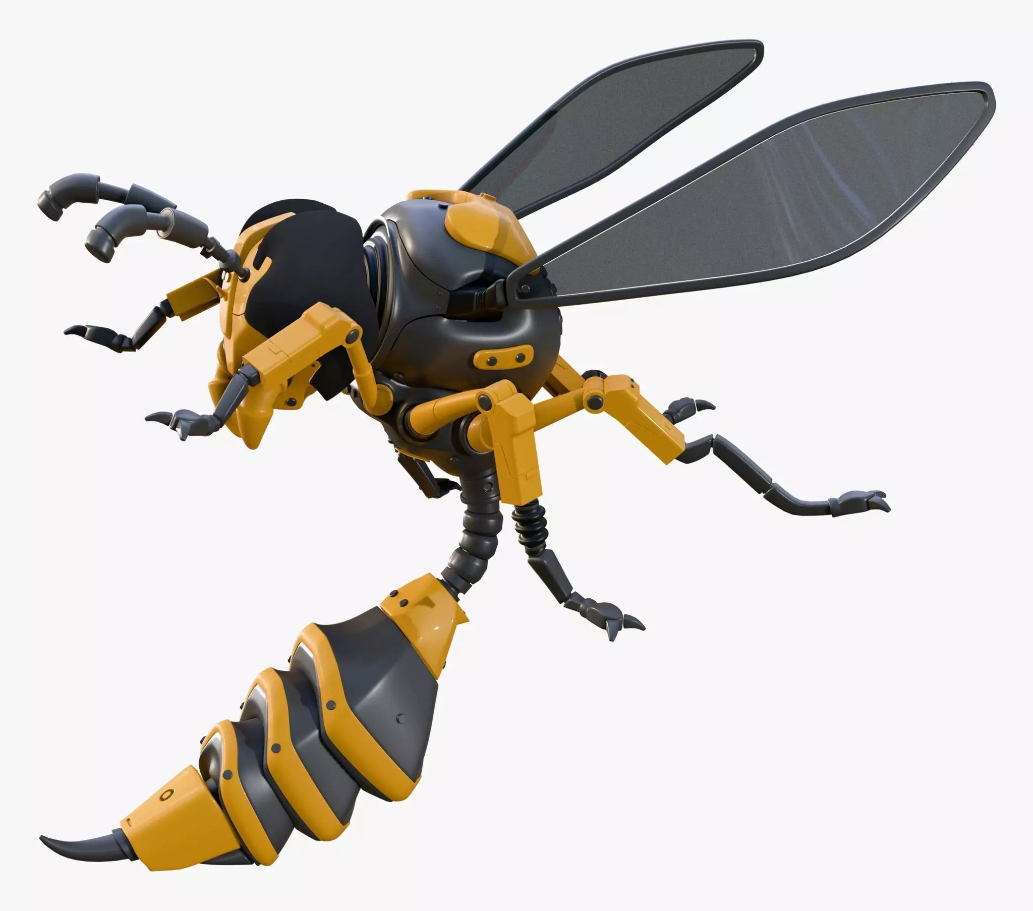 Wasp Robot SciFi Drone M1 3D model_3