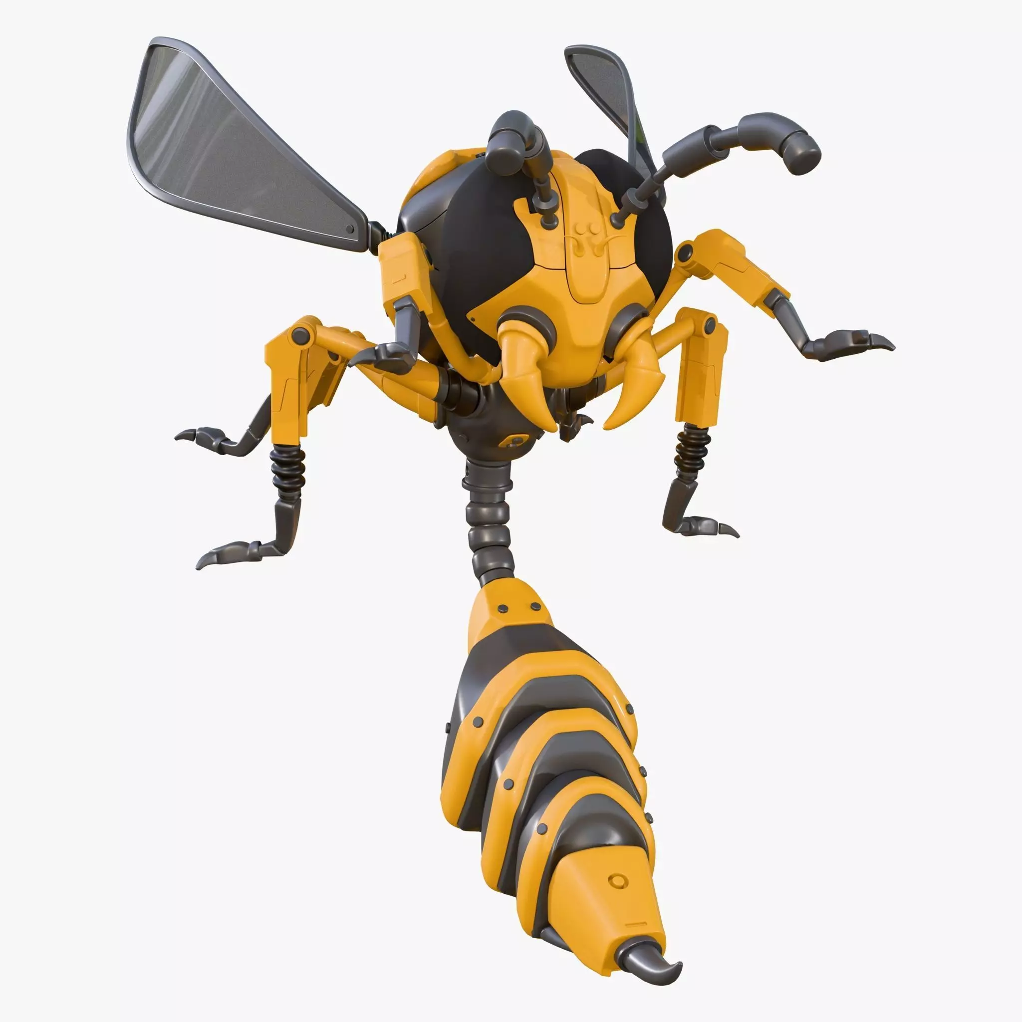 Wasp Robot SciFi Drone M1 3D model_2