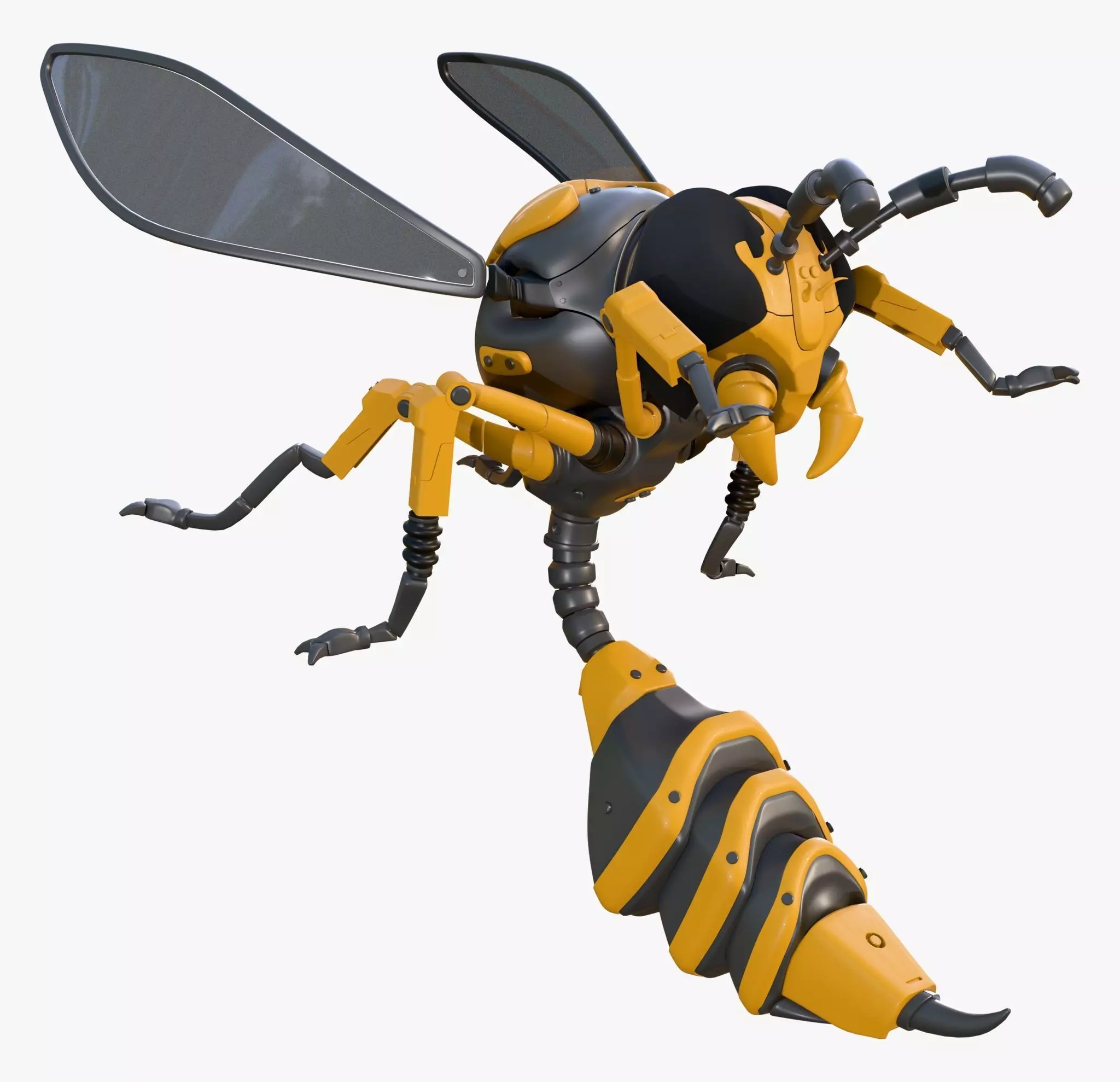Wasp Robot SciFi Drone M1 3D model_5