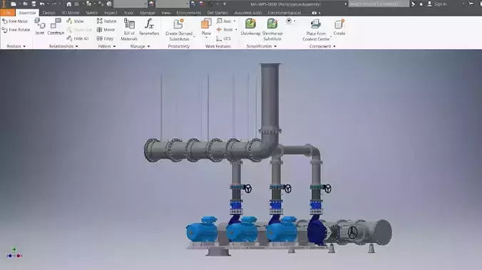Pump Station Assembly 3D model