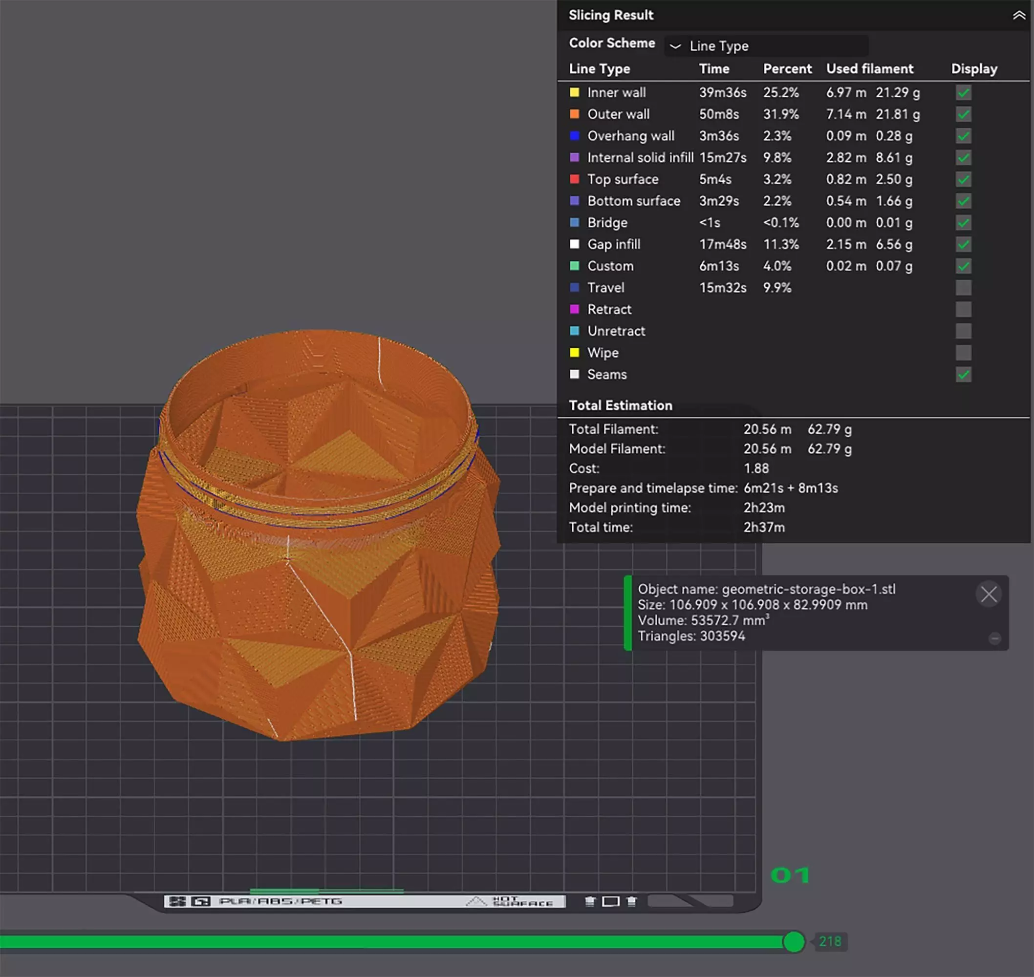 Geometric Jar Set of 3 Storage Box No Supports 3D print model_5