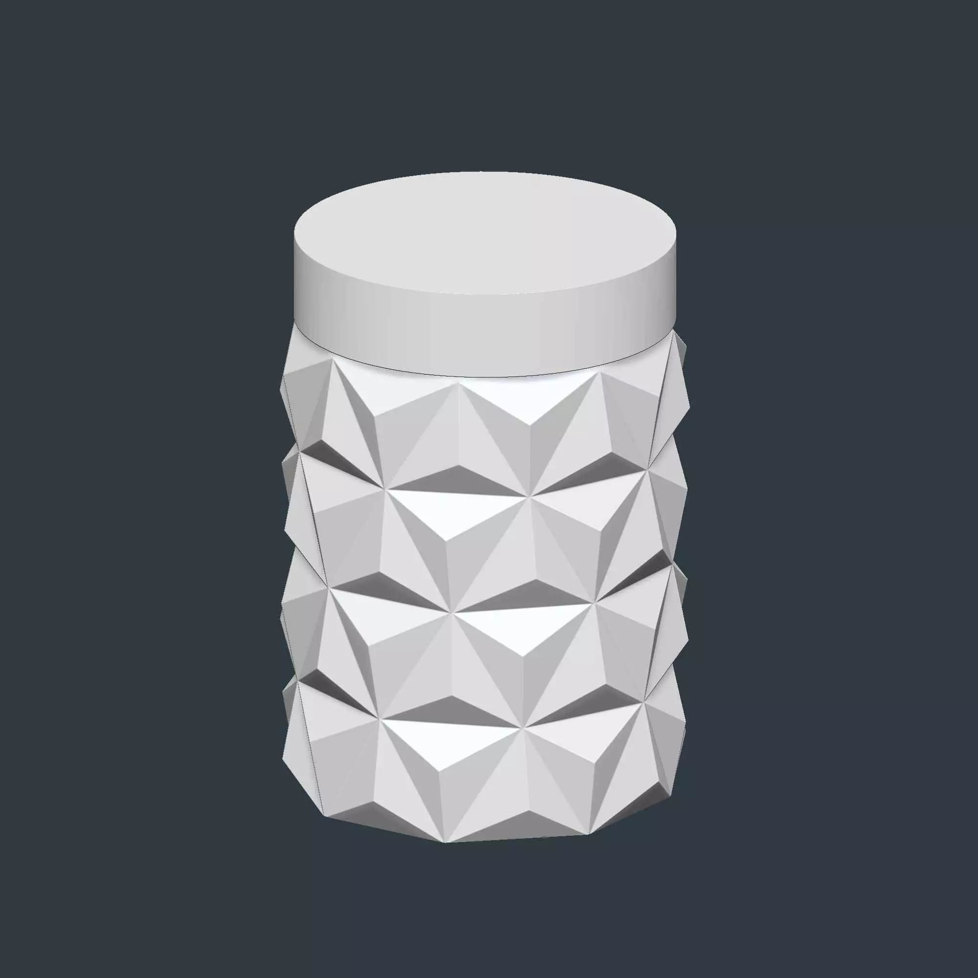 Geometric Jar Set of 3 Storage Box No Supports 3D print model_6