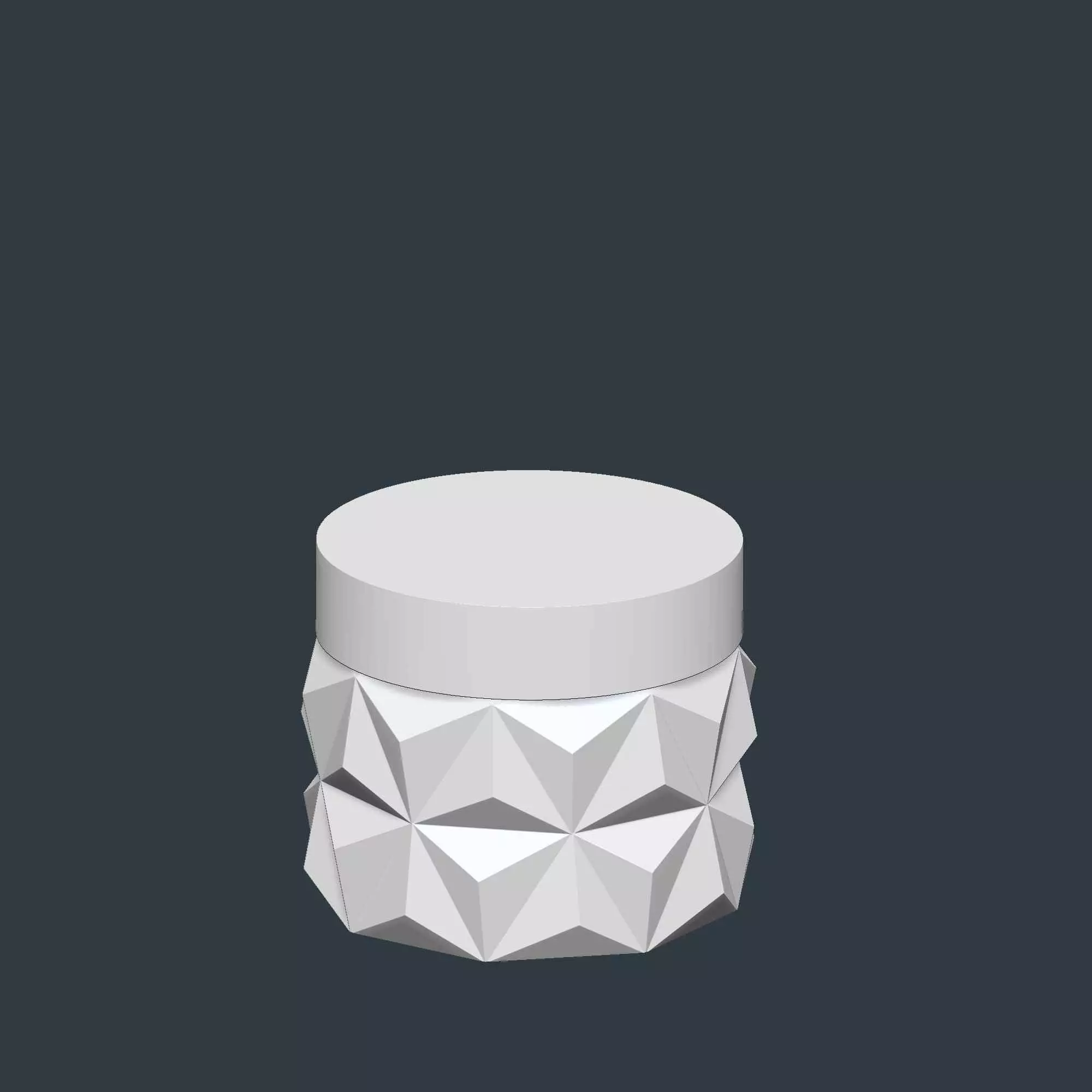 Geometric Jar Set of 3 Storage Box No Supports 3D print model_8