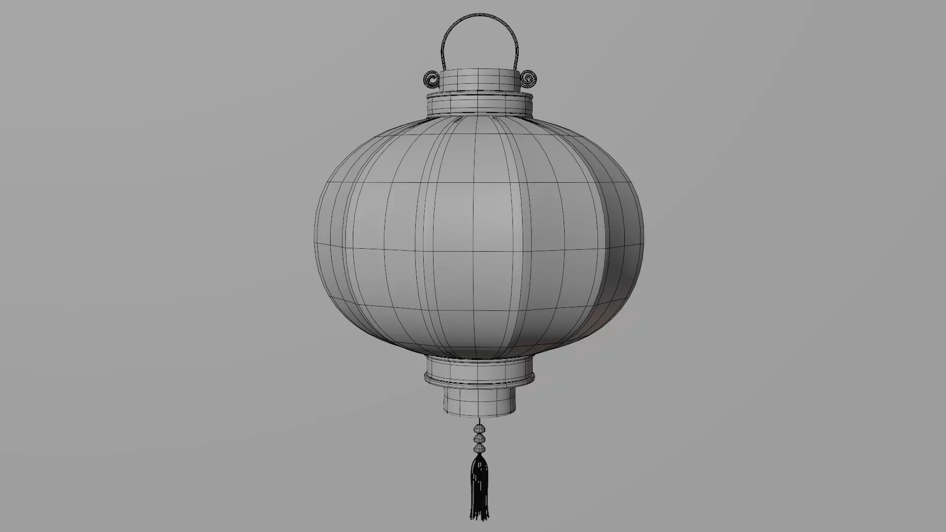 Round Chinese Lantern 3D model_6