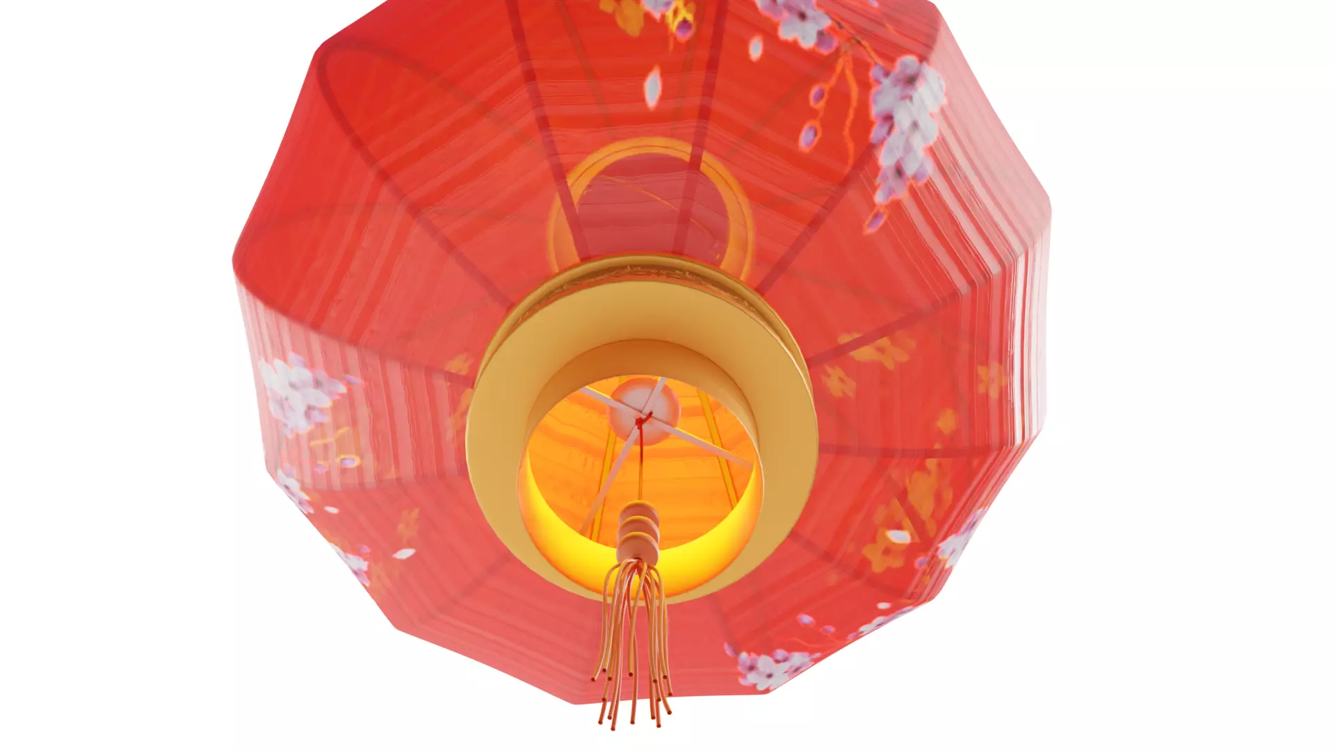 Round Chinese Lantern 3D model_3