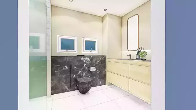 Powder room model