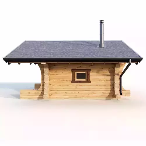 Bathhouse 03 from a carriage with a Norwegian lock 3D model 6