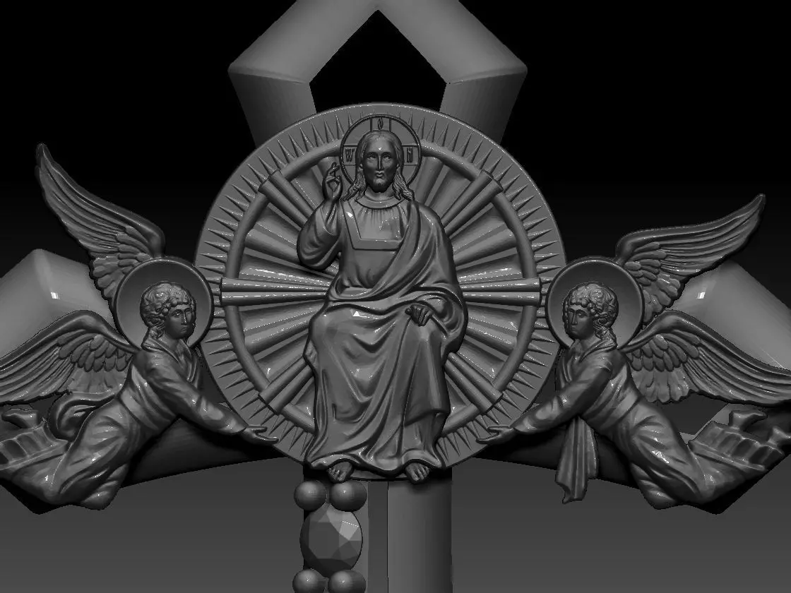 Jesus Head CHIRST pendant 3D print model 3D print model_3