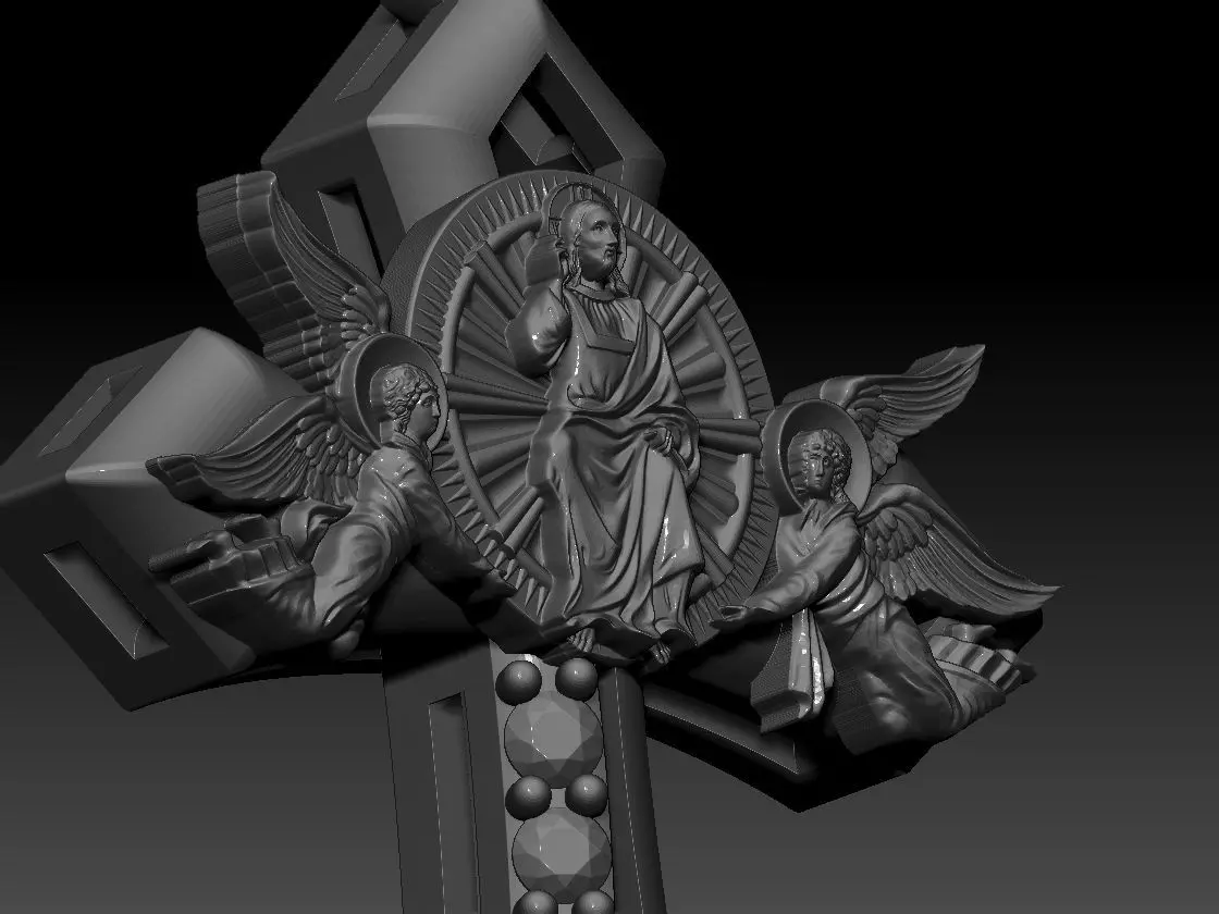 Jesus Head CHIRST pendant 3D print model 3D print model_4