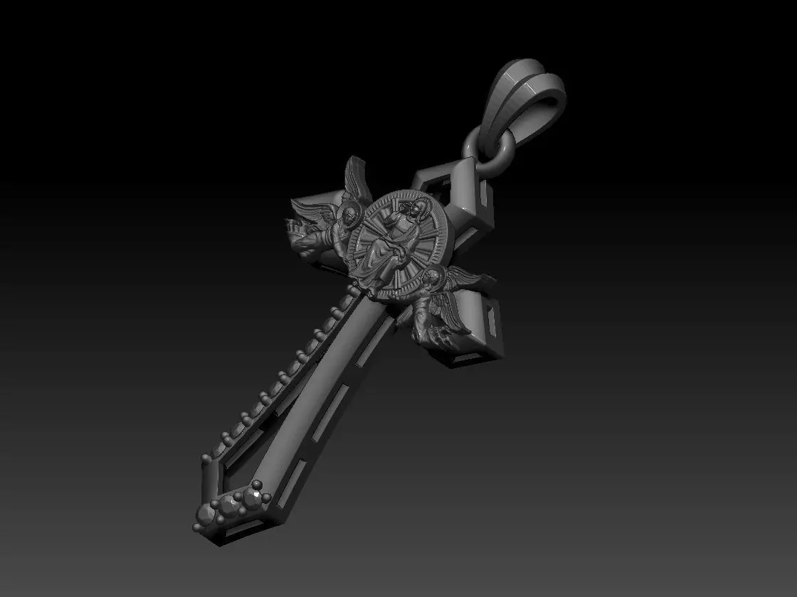 Jesus Head CHIRST pendant 3D print model 3D print model_5