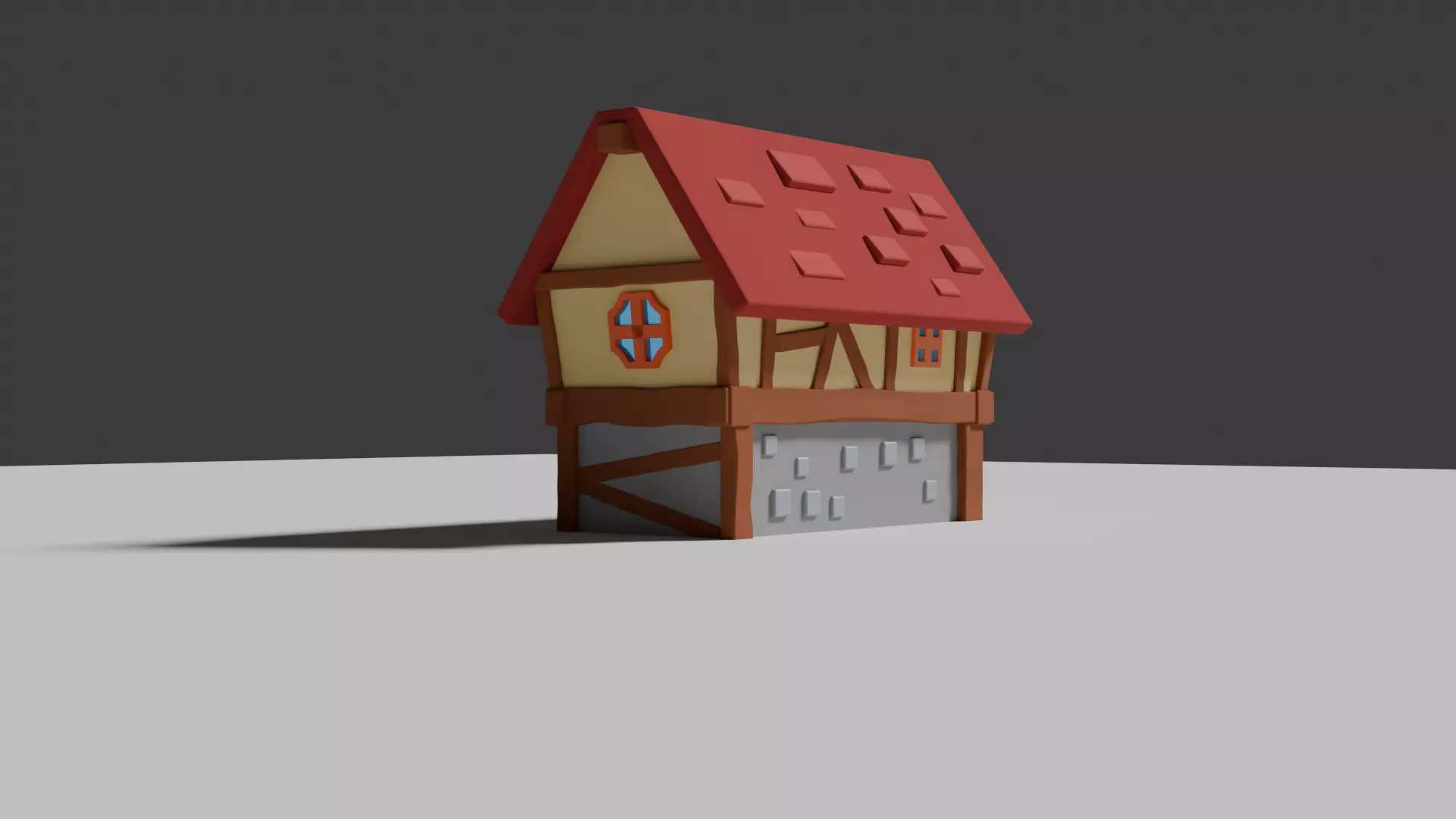 simple house Free low-poly 3D model