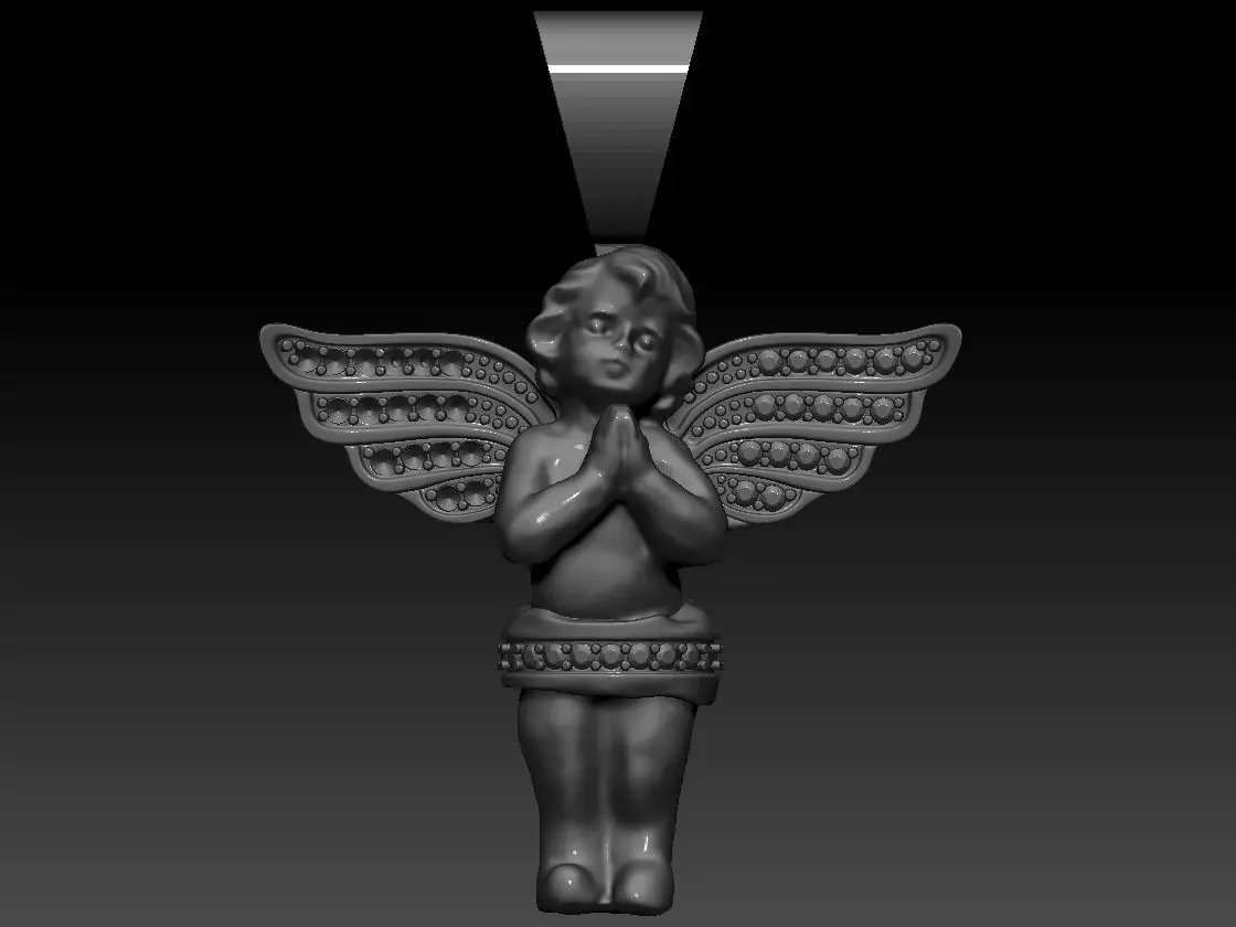 Baby Jesus angle pendant 3D print model 3D print model_2