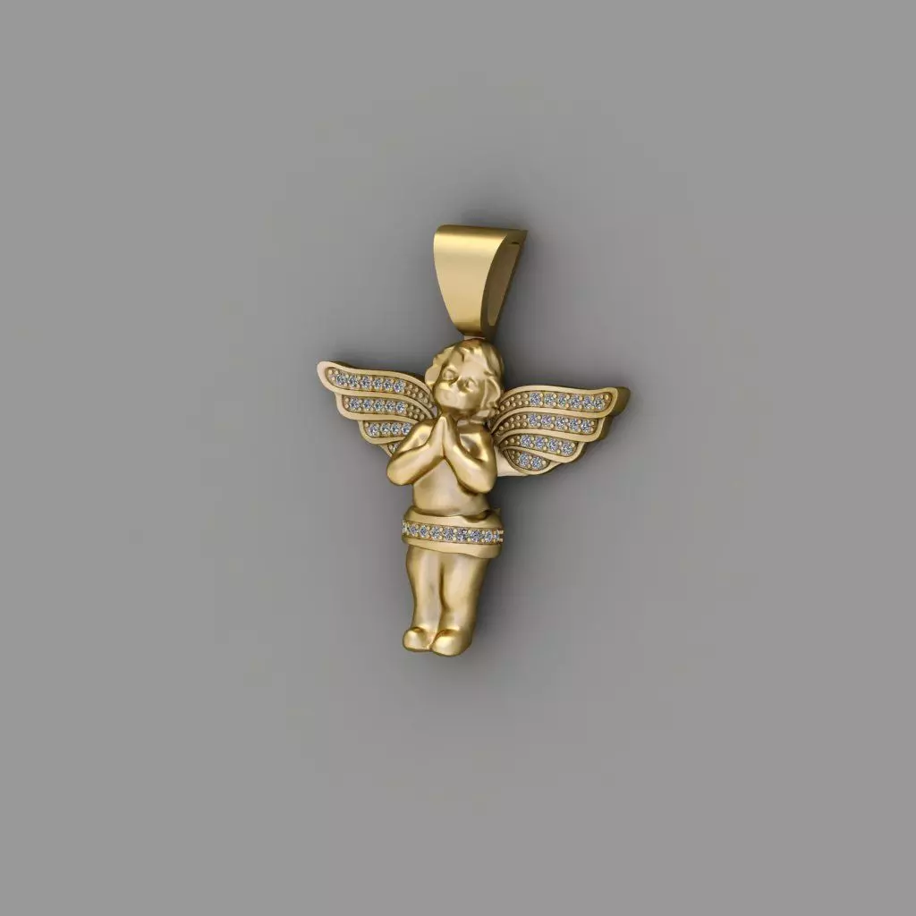 Baby Jesus angle pendant 3D print model 3D print model_0