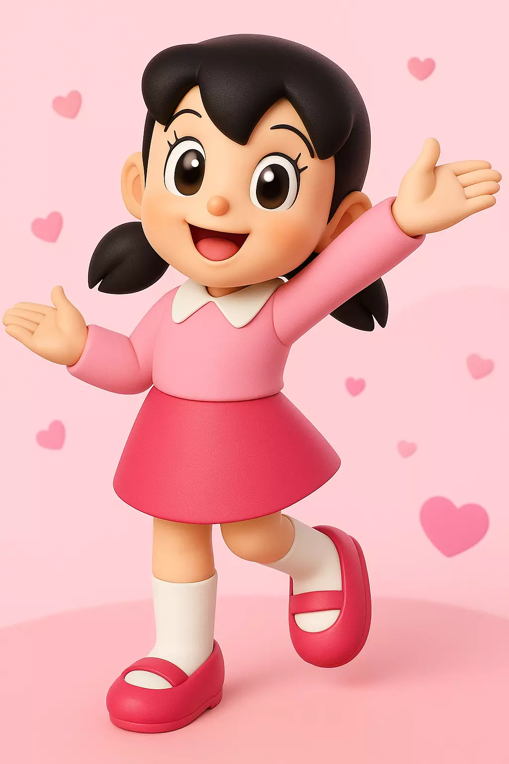 Shizuka from Doraemon 3D Model 3D print model_1