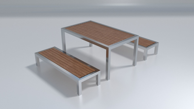 Outdoor Bench - PBR Photorealistic