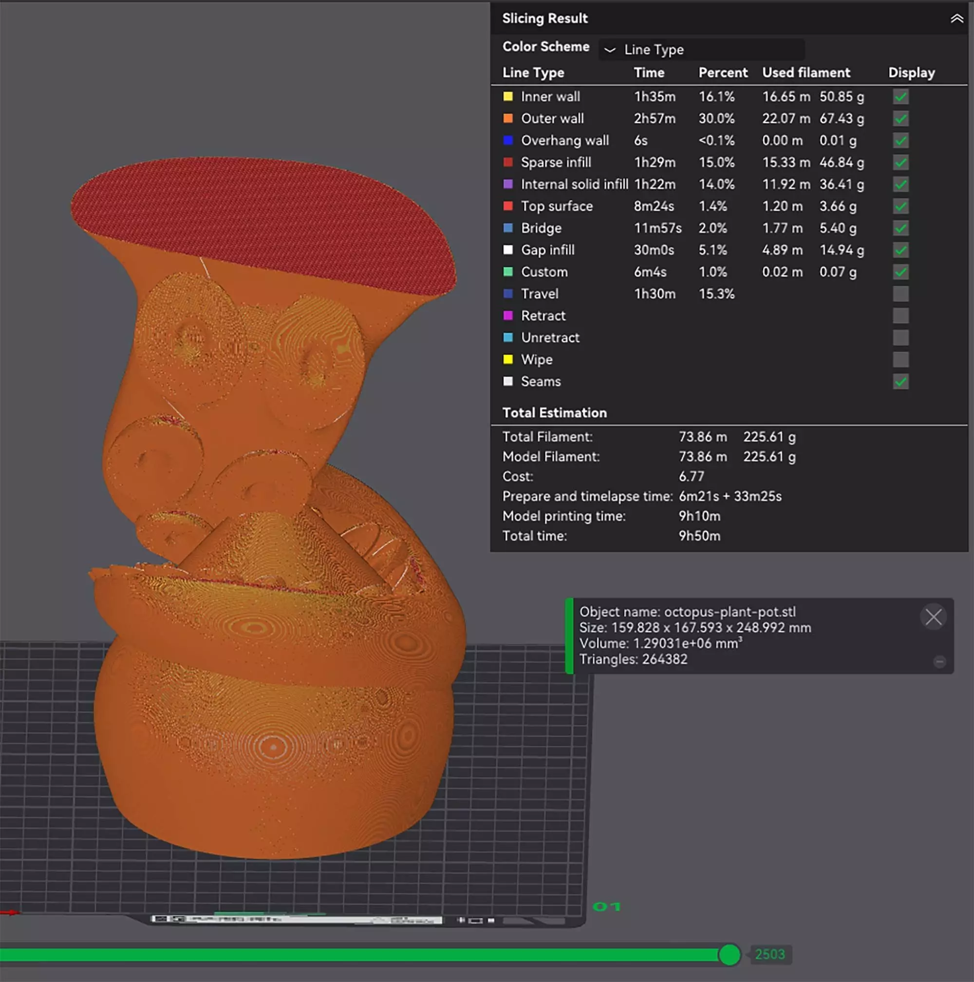 Octopus Tentacles Plant Pot With Drainage No Supports 3D print model_3
