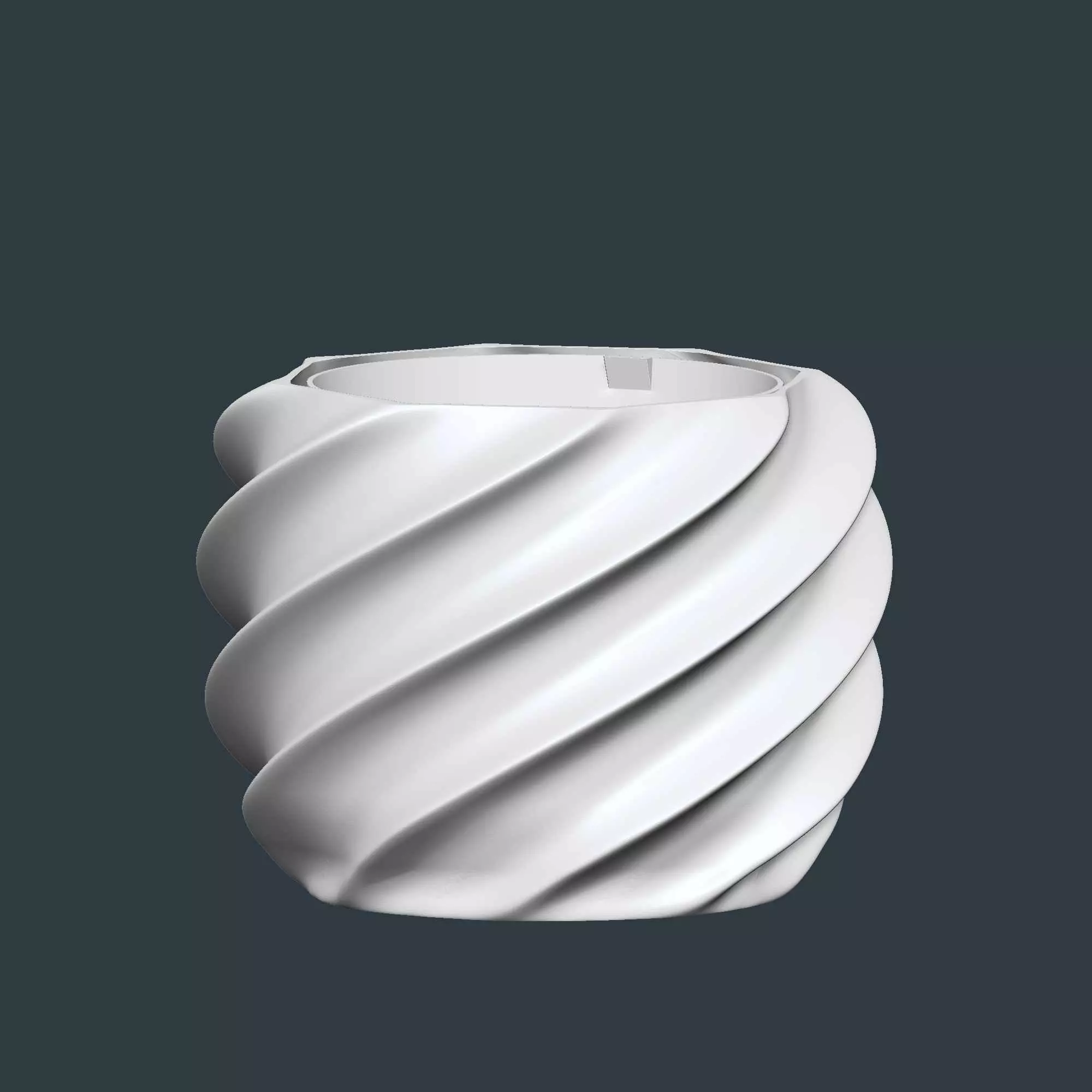 Modern Plant Pot With Drainage No Supports 3D print model_6
