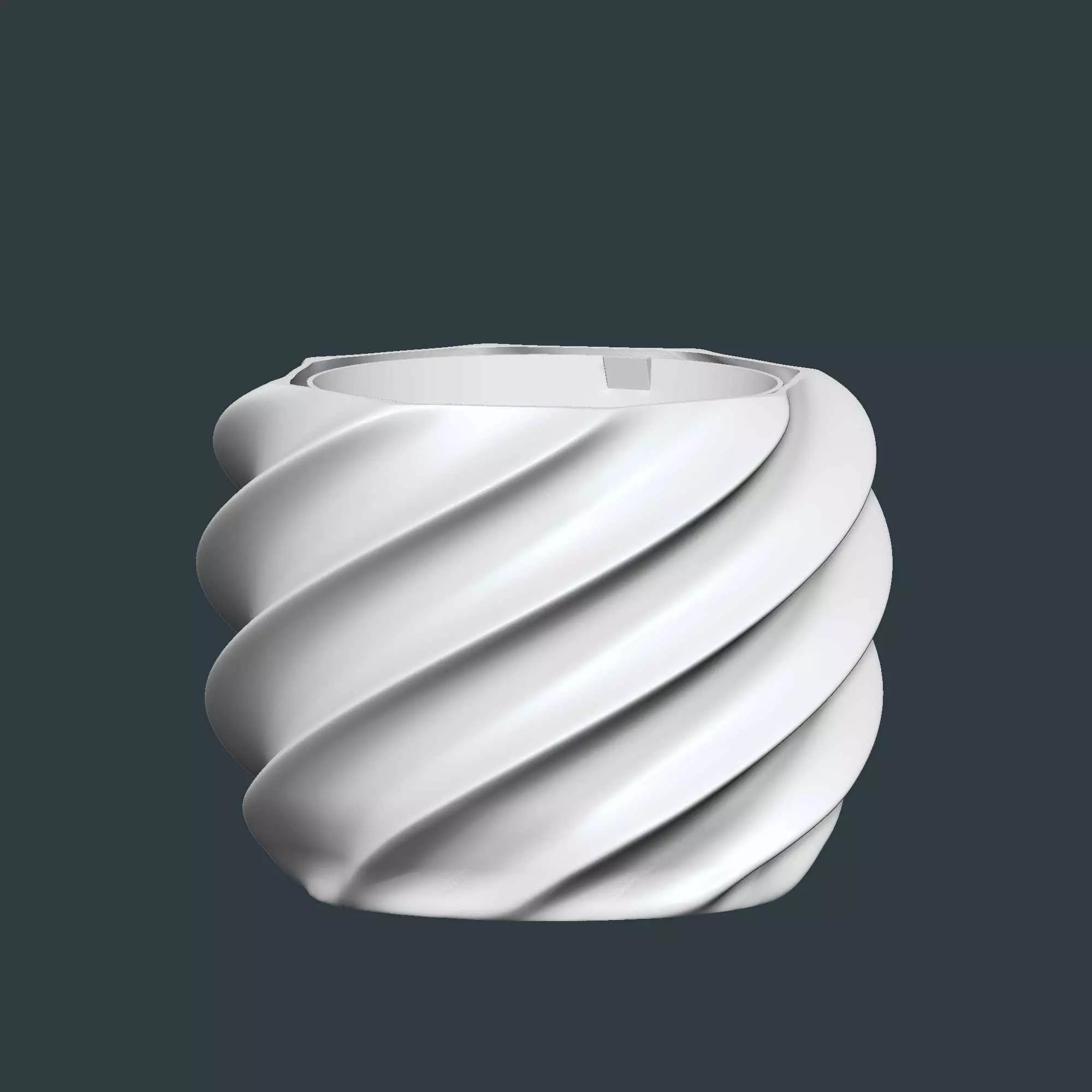 Modern Plant Pot With Drainage No Supports 3D print model_9